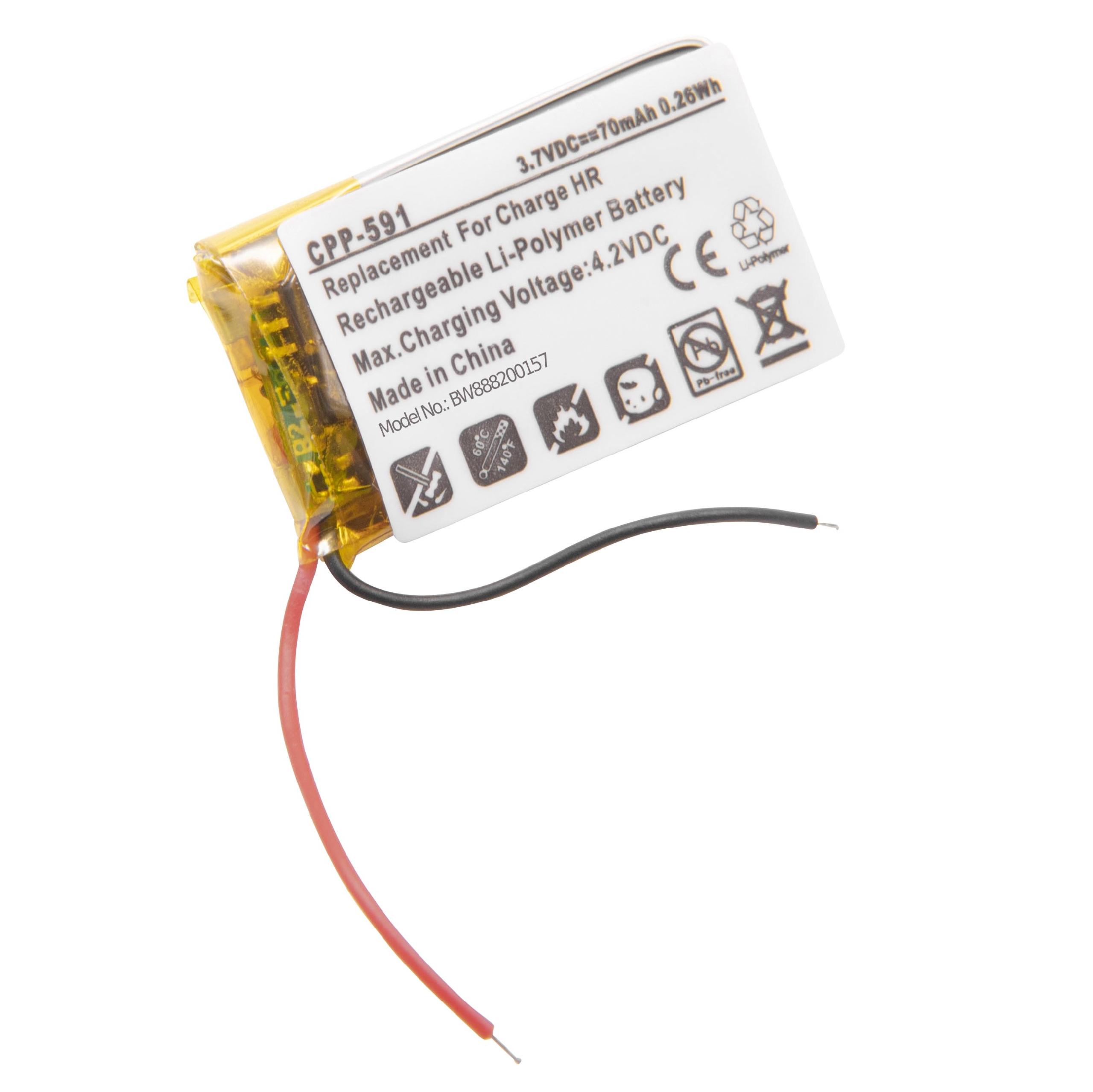 Smartwatch Battery Replacement for Fitbit LSSP031420AB - 70mAh 3.7V Li-polymer