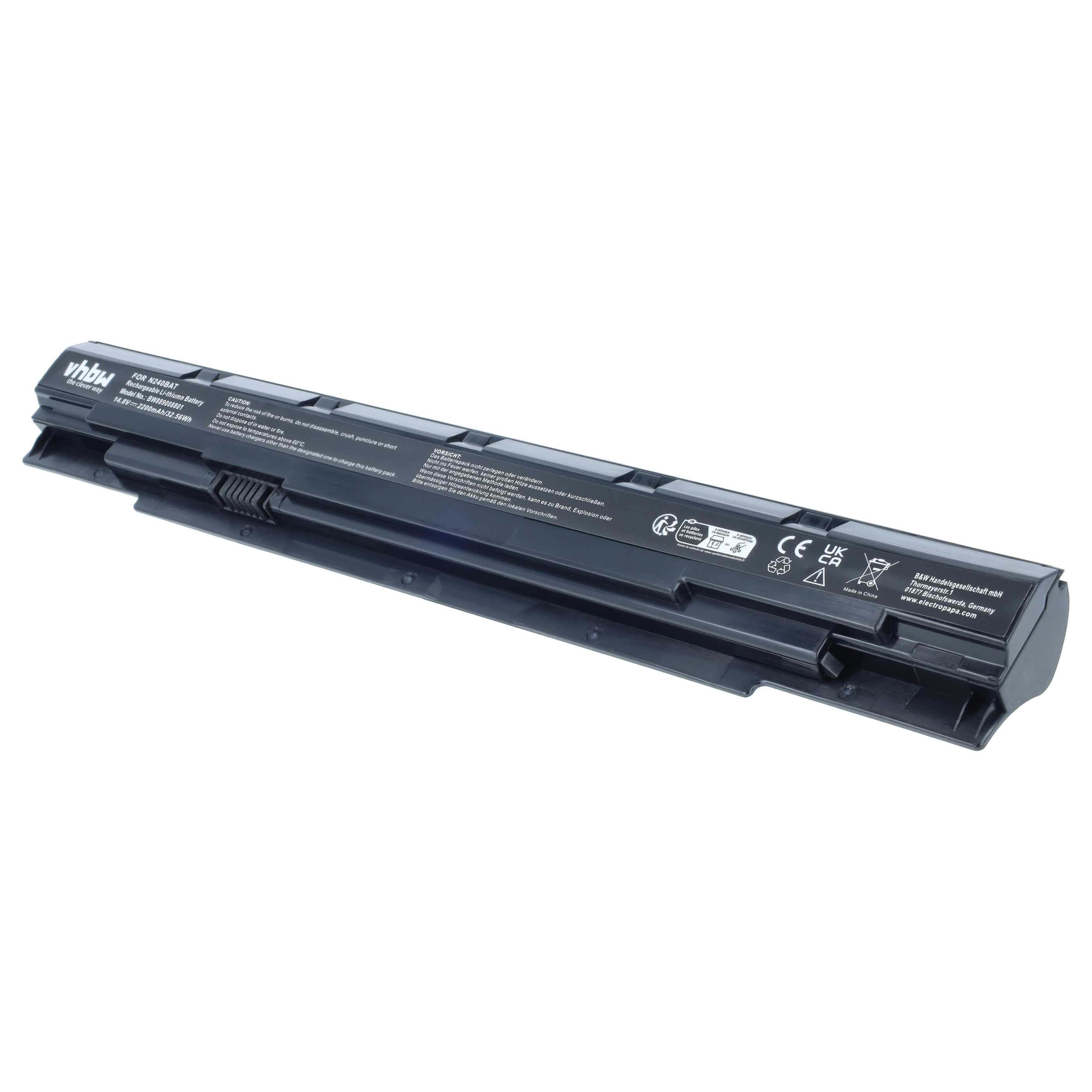 Notebook Battery replaces 6-87-N24JS-42F-1, 6-87-N24JS-42F2-1, 6-87-N24JS-42F1 - 2200 mAh 14.8 V Li-Ion