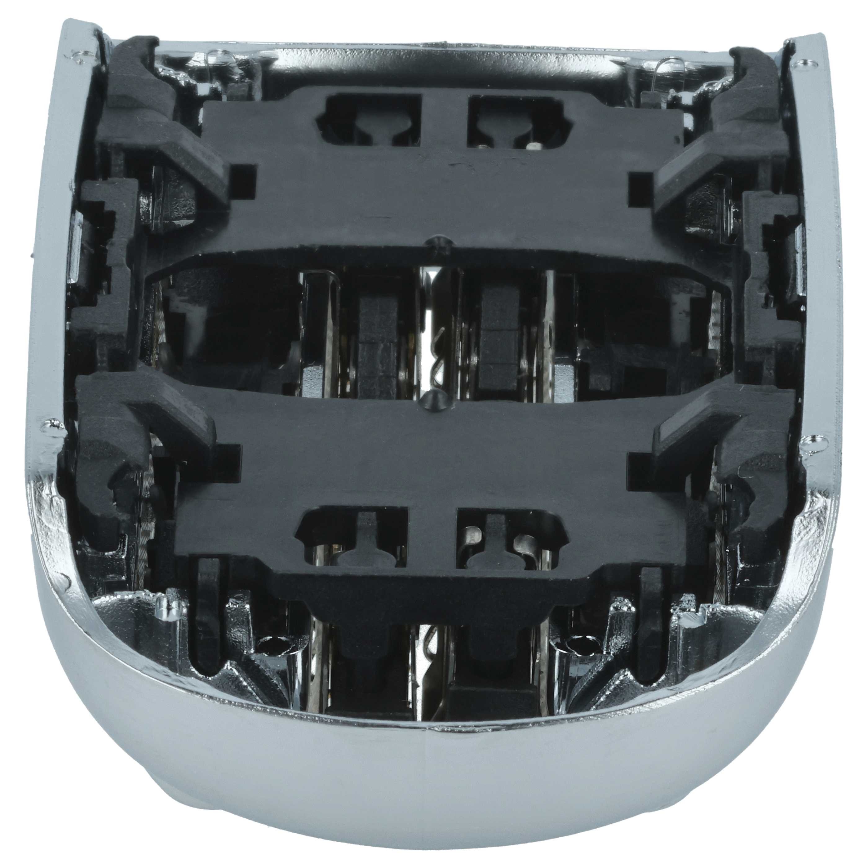 2x Shaving Heads replaces Braun 94M for Braun Electric Razor, matt silver