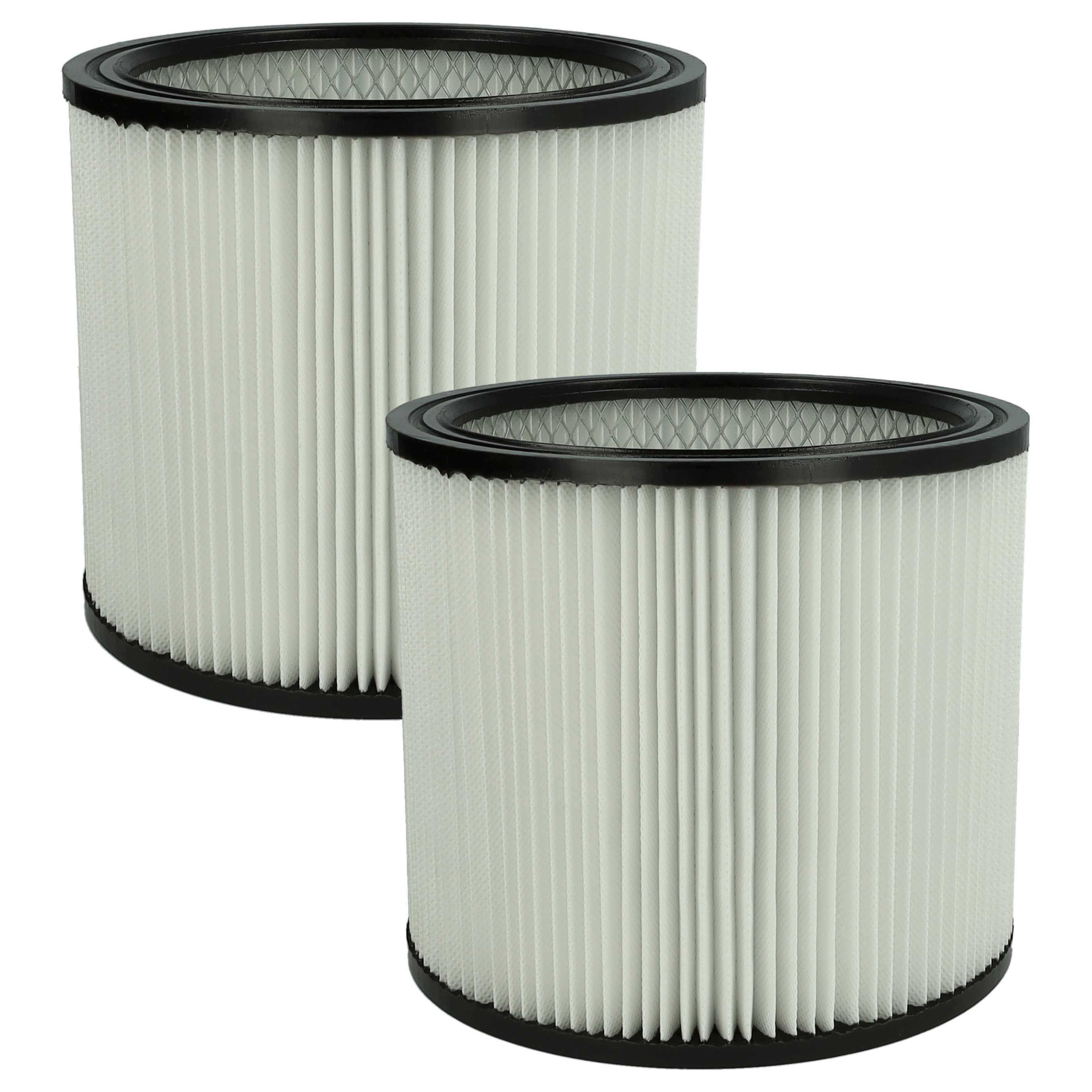 2x Filtro reemplaza ShopVac 126282903041, 026282290038 para aspiradora ShopVac filtro redondo, negro / blanco