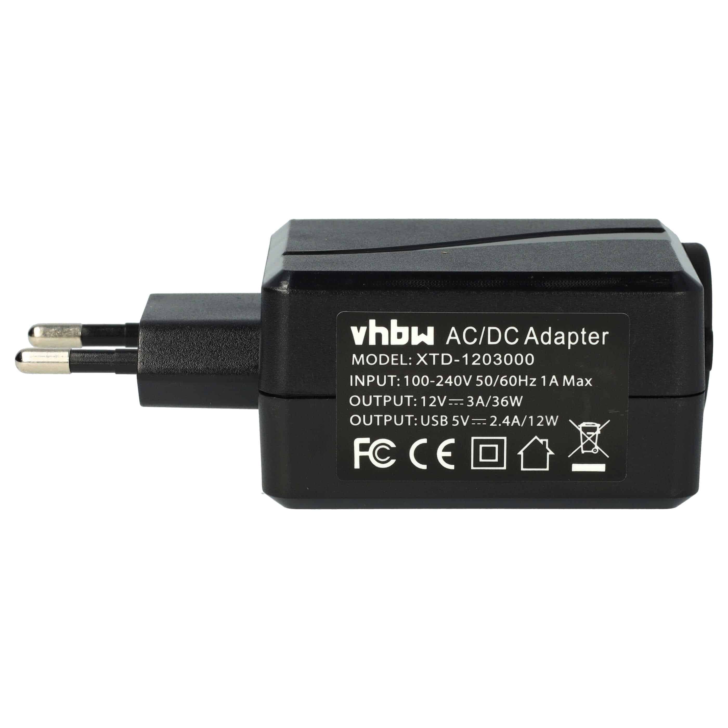 vhbw 12 V KfZ-Anschluss Adapter auf 220 V, Spannungswandler 3000 mA für Boardnetz Ladekabel, Ladegeräte