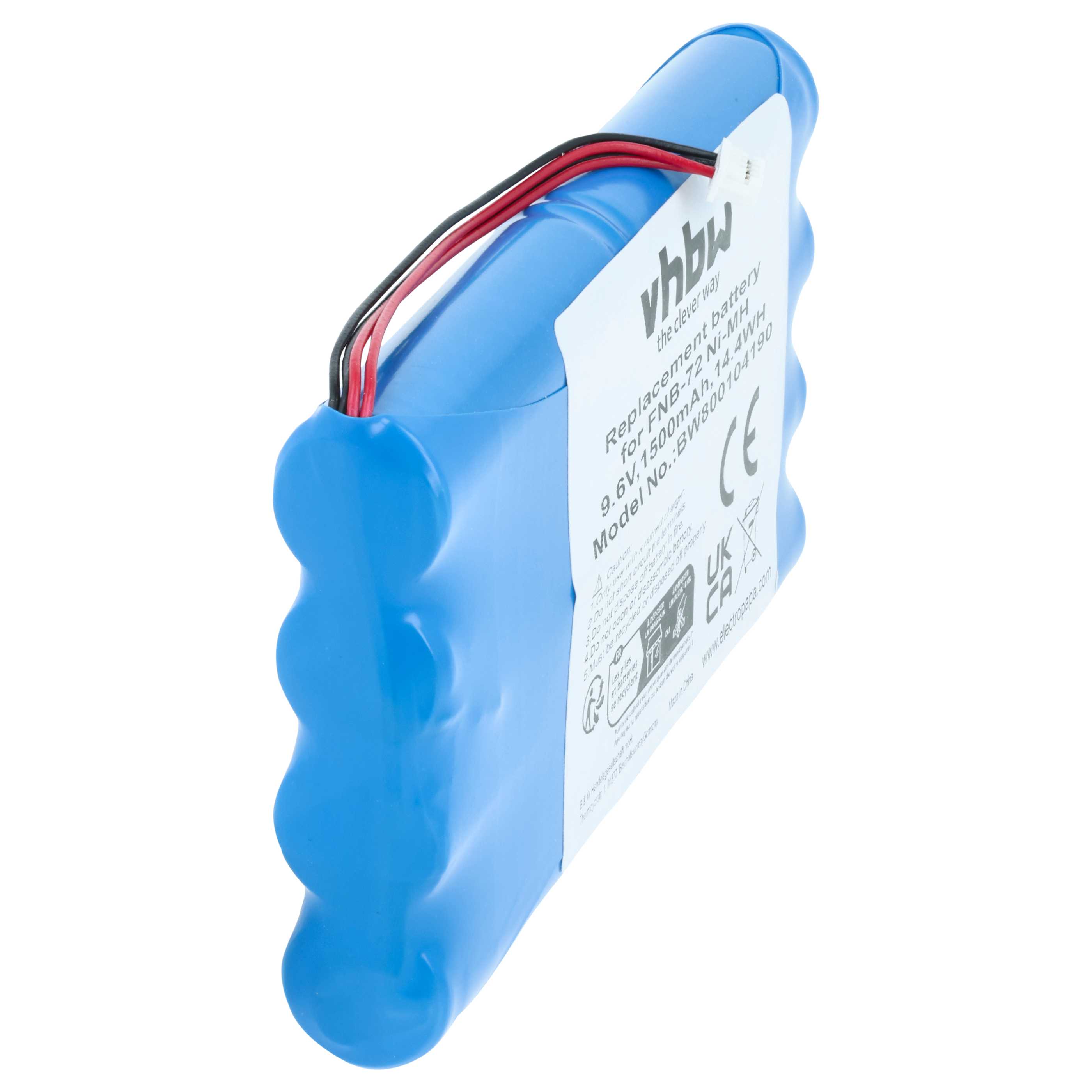 Radio 2x Battery replaces Yaesu FNB-72xh, FNB-72xx, FNB-72x, FNB-72xe, FNB-85, FNB-72 - 1500 mAh 9.6 V NiMH