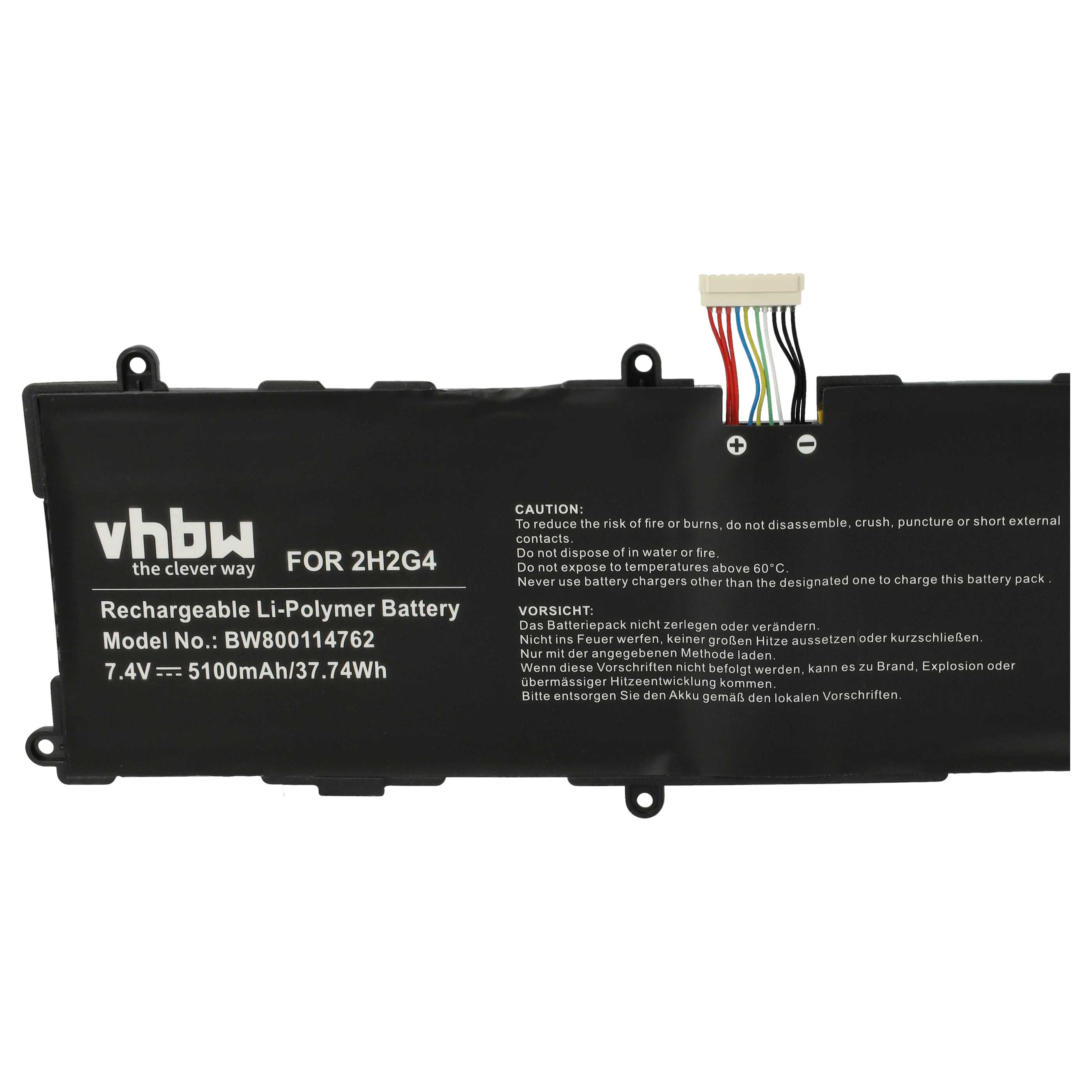 Tablet Battery Replacement for Dell TXJ69, 2H2G4 21CP5/63/105, HFRC3, 2H2G4 - 5100 mAh 7.4 V Li-polymer