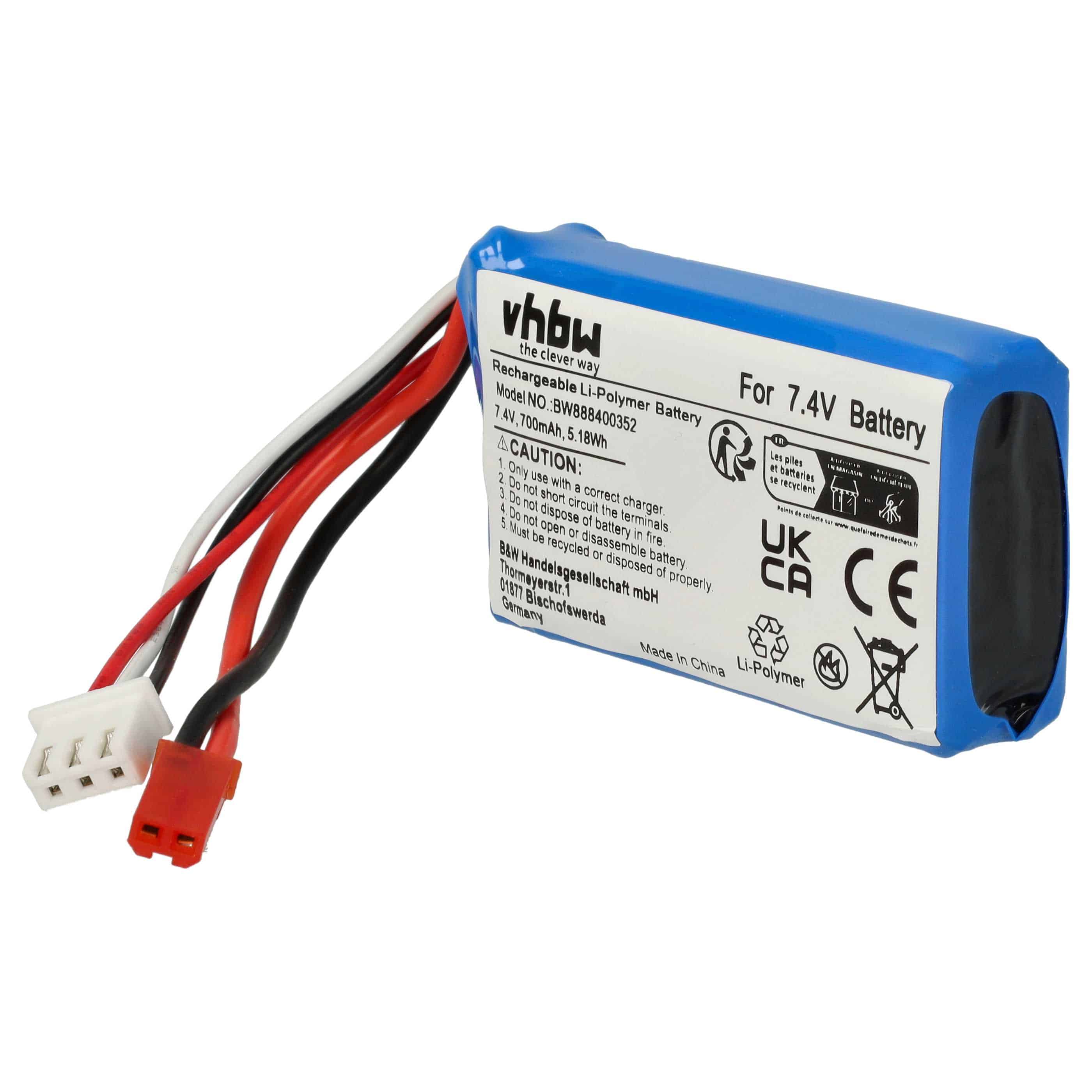 Batterie modèle radio-télécommandé - 700mAh 7,4V Li-polymère, BEC