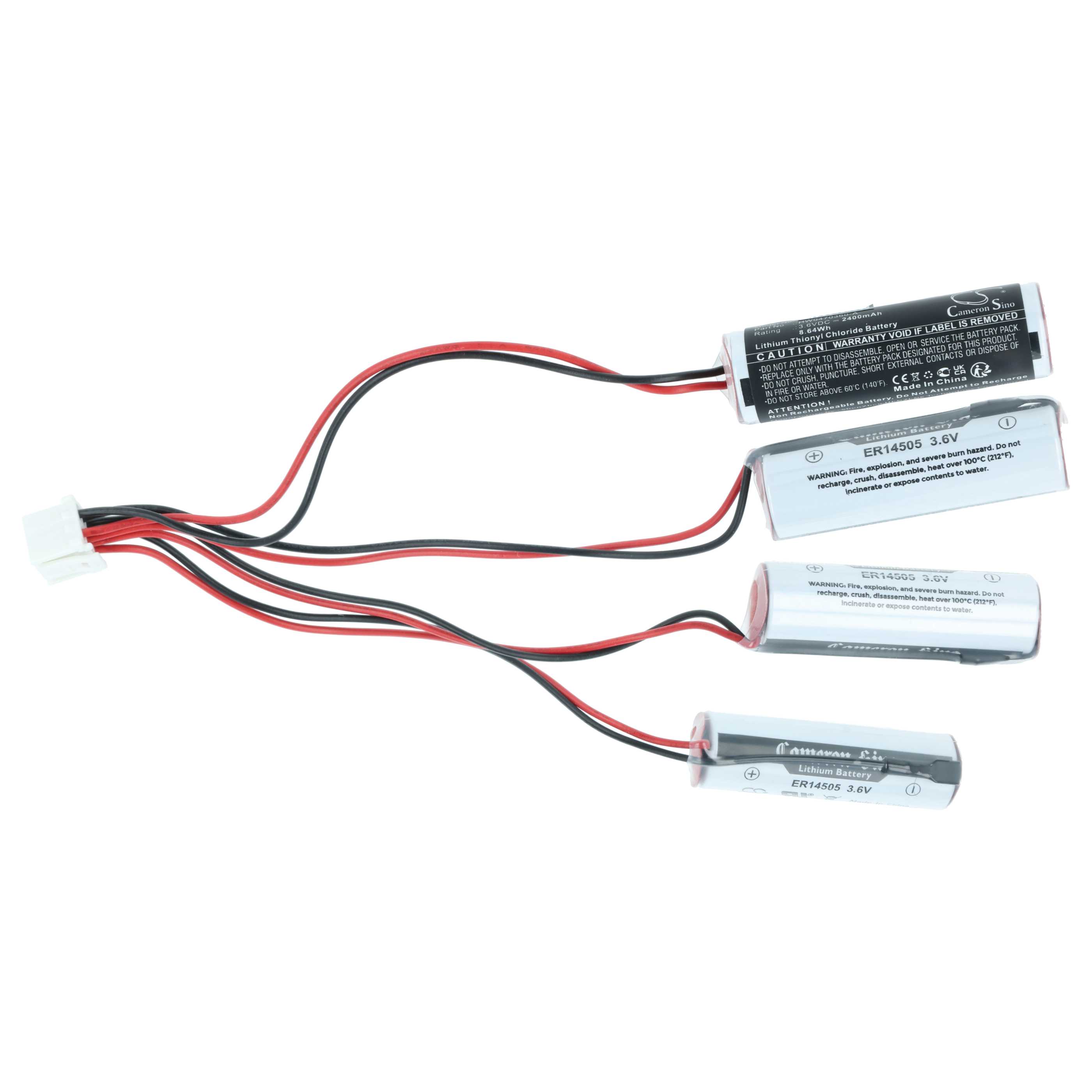 5x Bateria do robota przemysłowego zamiennik Yaskawa HW0470360-A - 2400 mAh 3,6 V Li-SOCl2