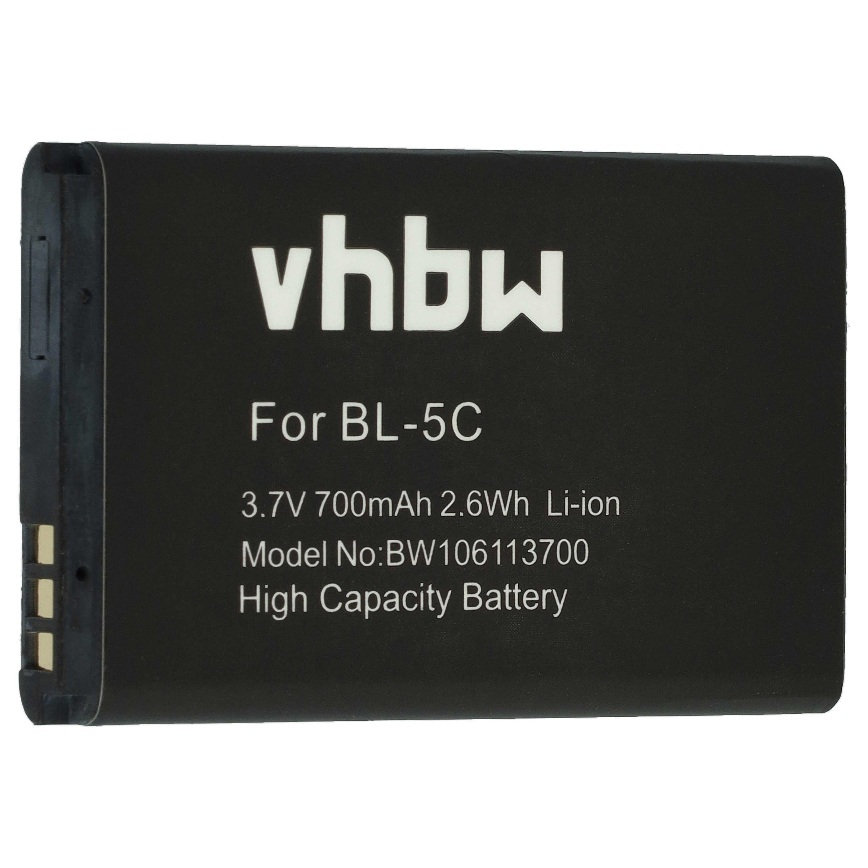 Batterie remplace Swissvoice 20405928 pour téléphone portable - 700mAh, 3,7V, Li-ion