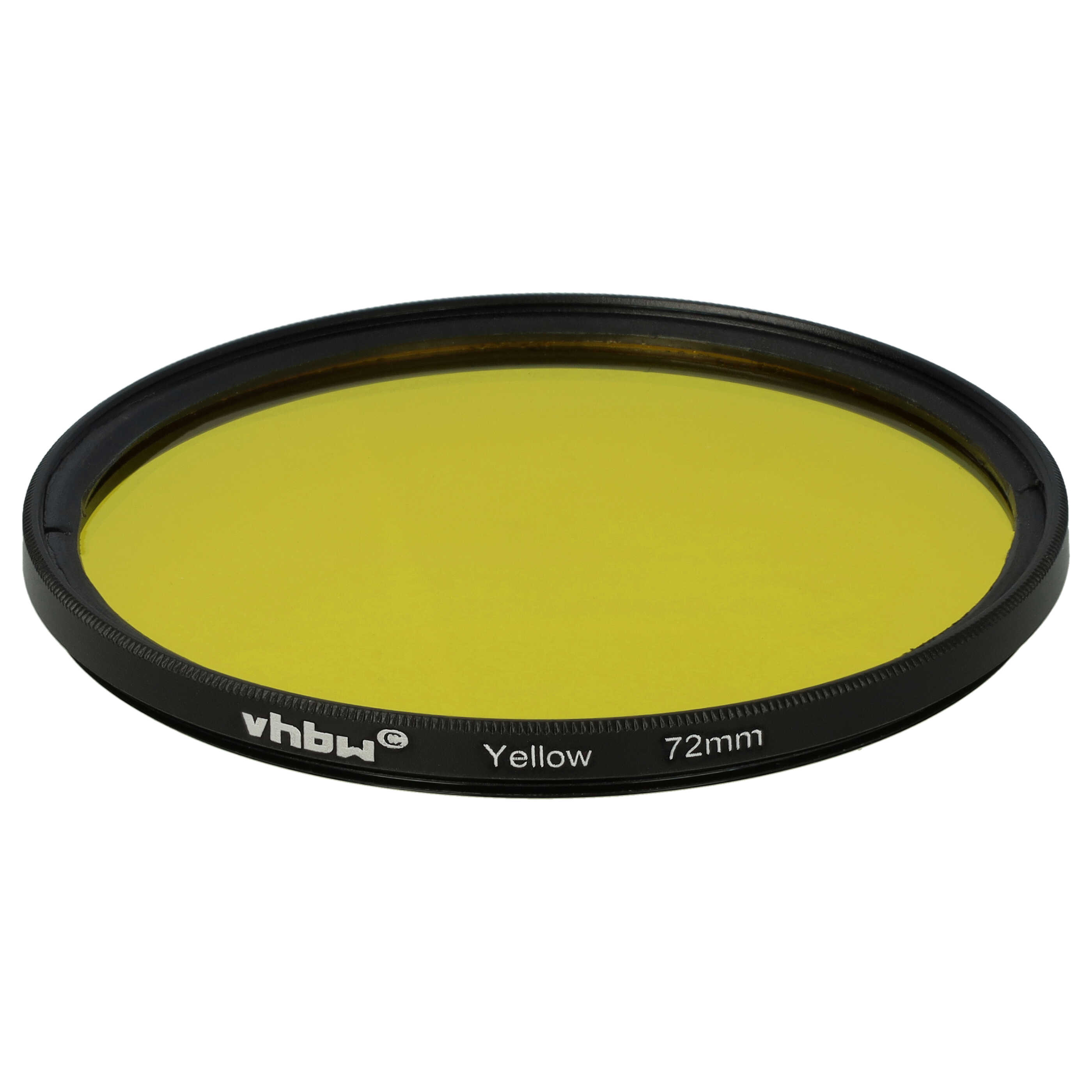 Filtre de couleur jaune pour objectifs d'appareils photo de 72 mm - Filtre jaune