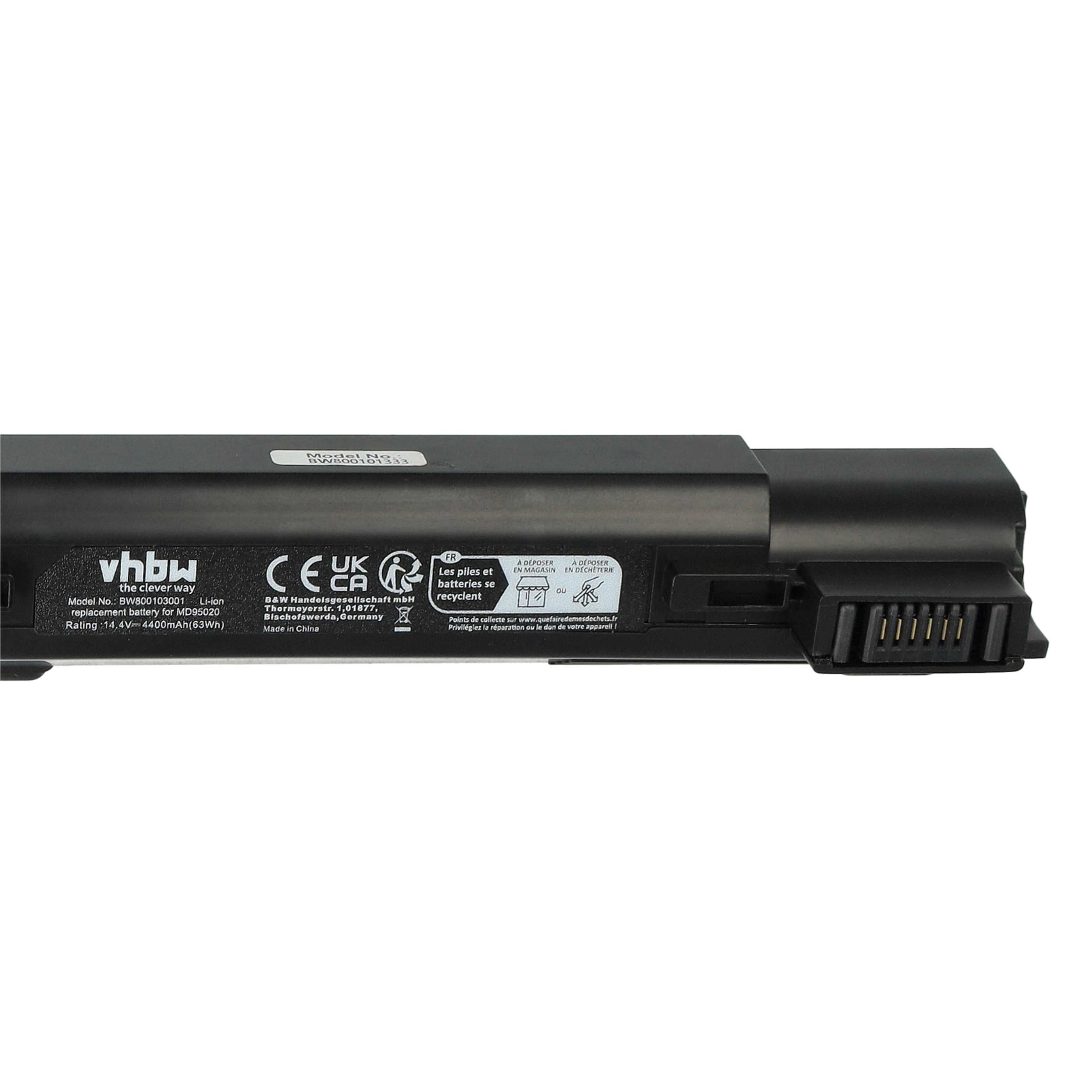 Akumulator do laptopa zamiennik Medion 0299-MP1006J443, GBM-BMS050ABA00 - 4400 mAh 14,8 V Li-Ion, czarny