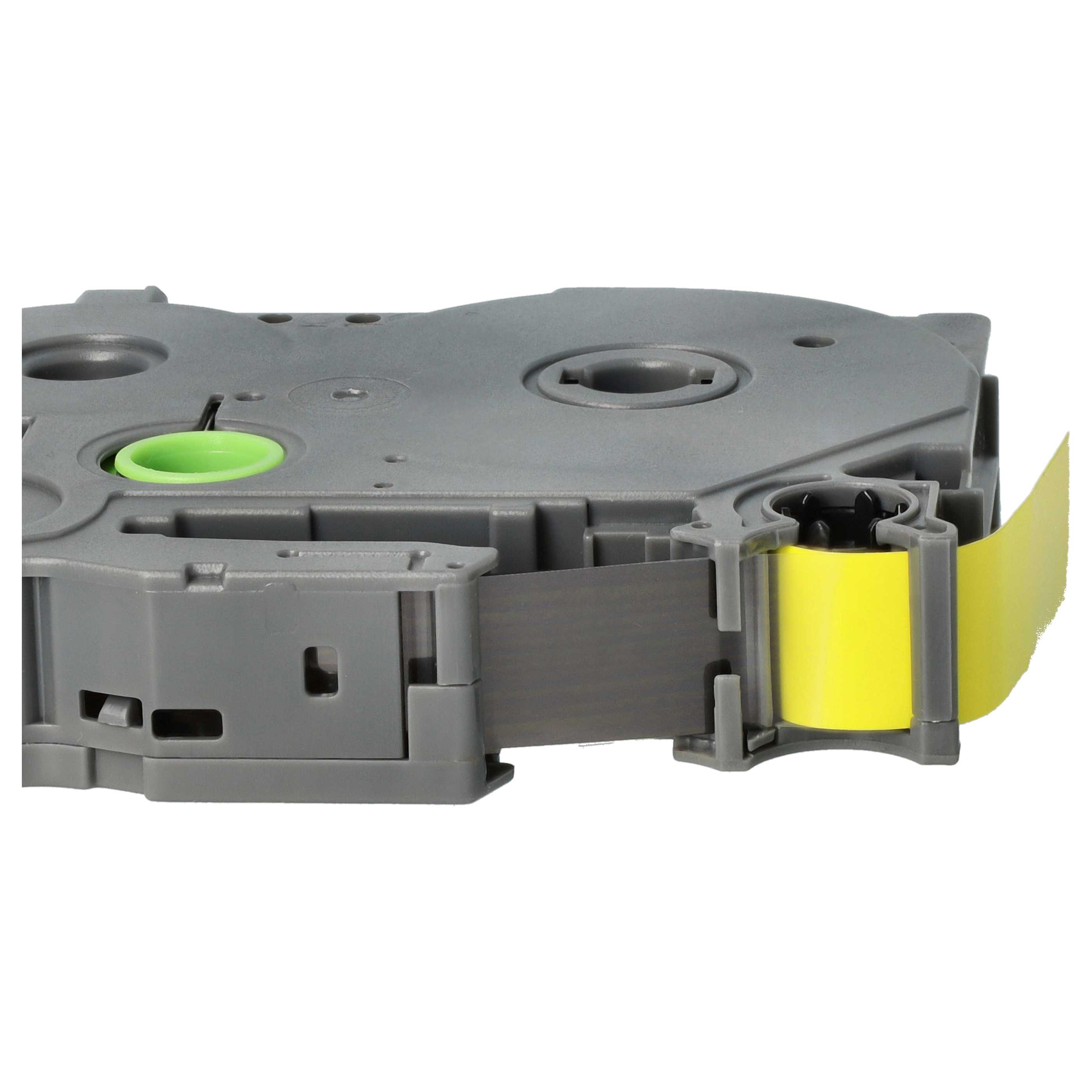 5x Label Tape replaces Brother TZE-631S - 12 mm Black to Yellow