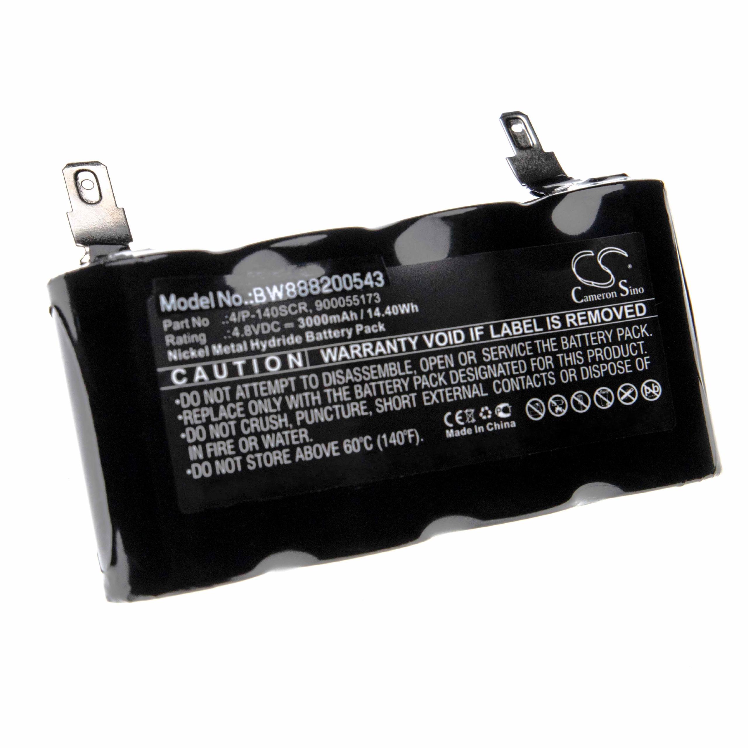 Battery Replacement for Electrolux 4/P-140SCR, 900055173 for - 3000mAh, 4.8V, NiMH