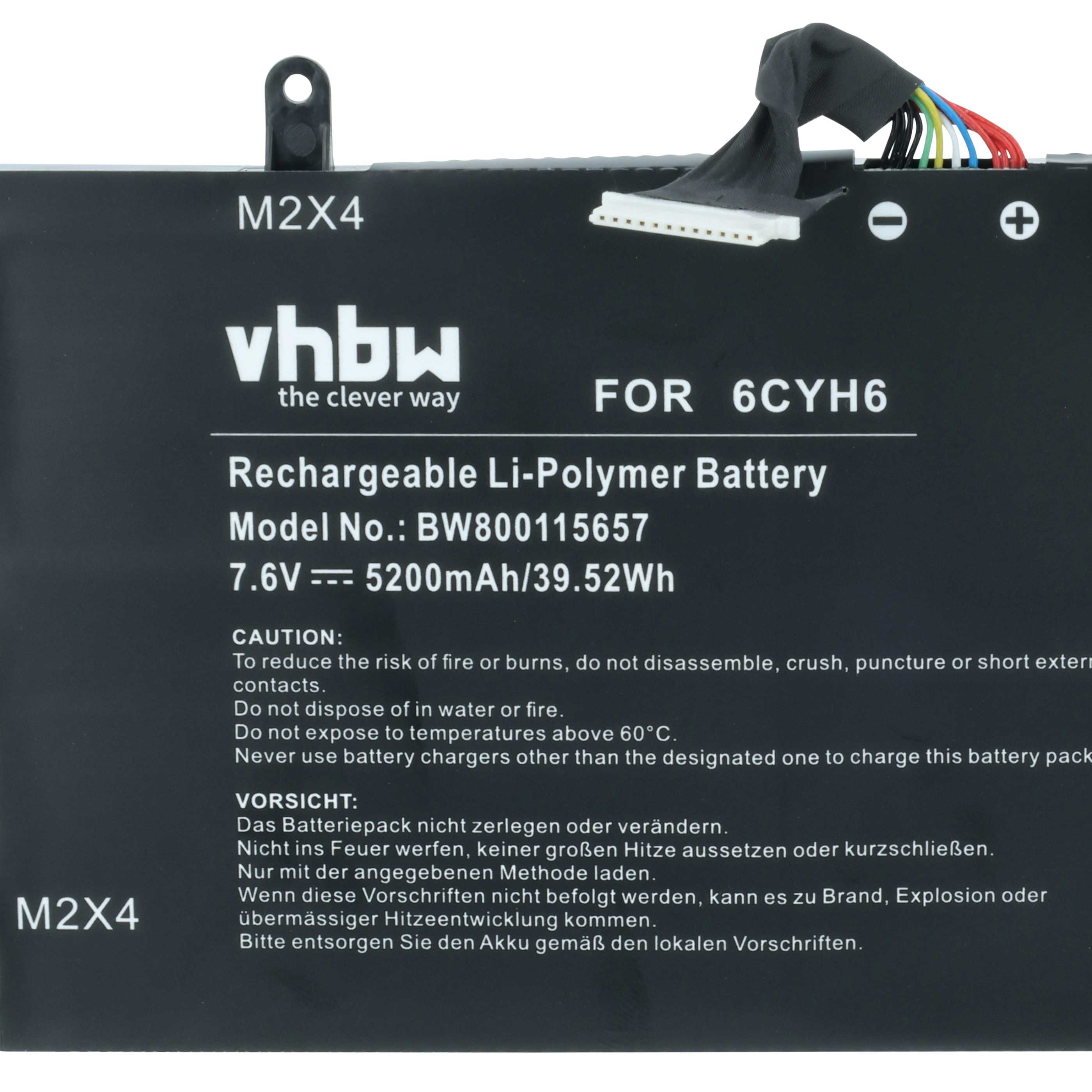 Akumulator do laptopa zamiennik Dell 51KD7, J0PGR - 5200 mAh 7,6 V LiPo, czarny