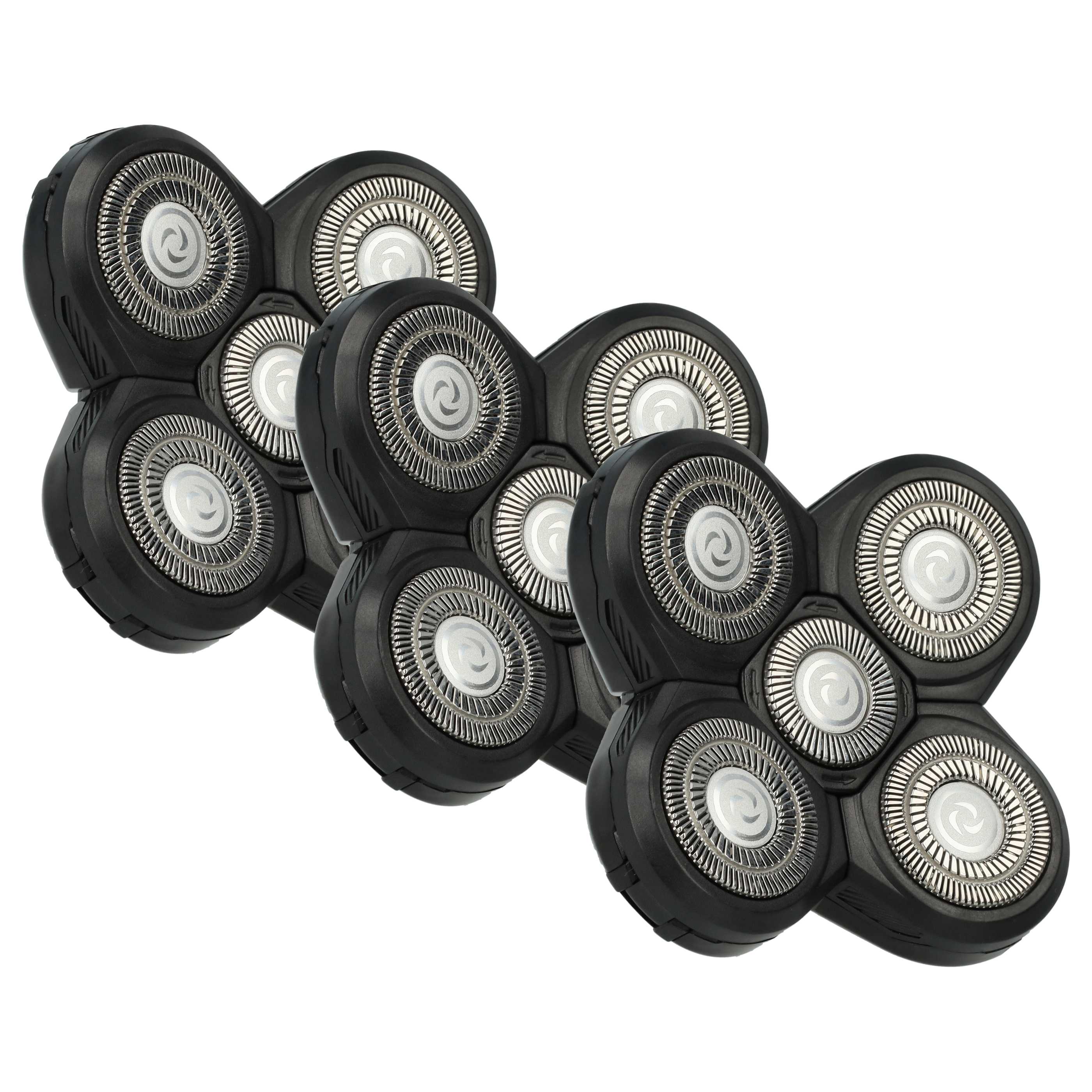 3x cabezales reemplaza Philips RQ12, RQ50, RQ12+, RQ40 para afeitadoras Philips - negro