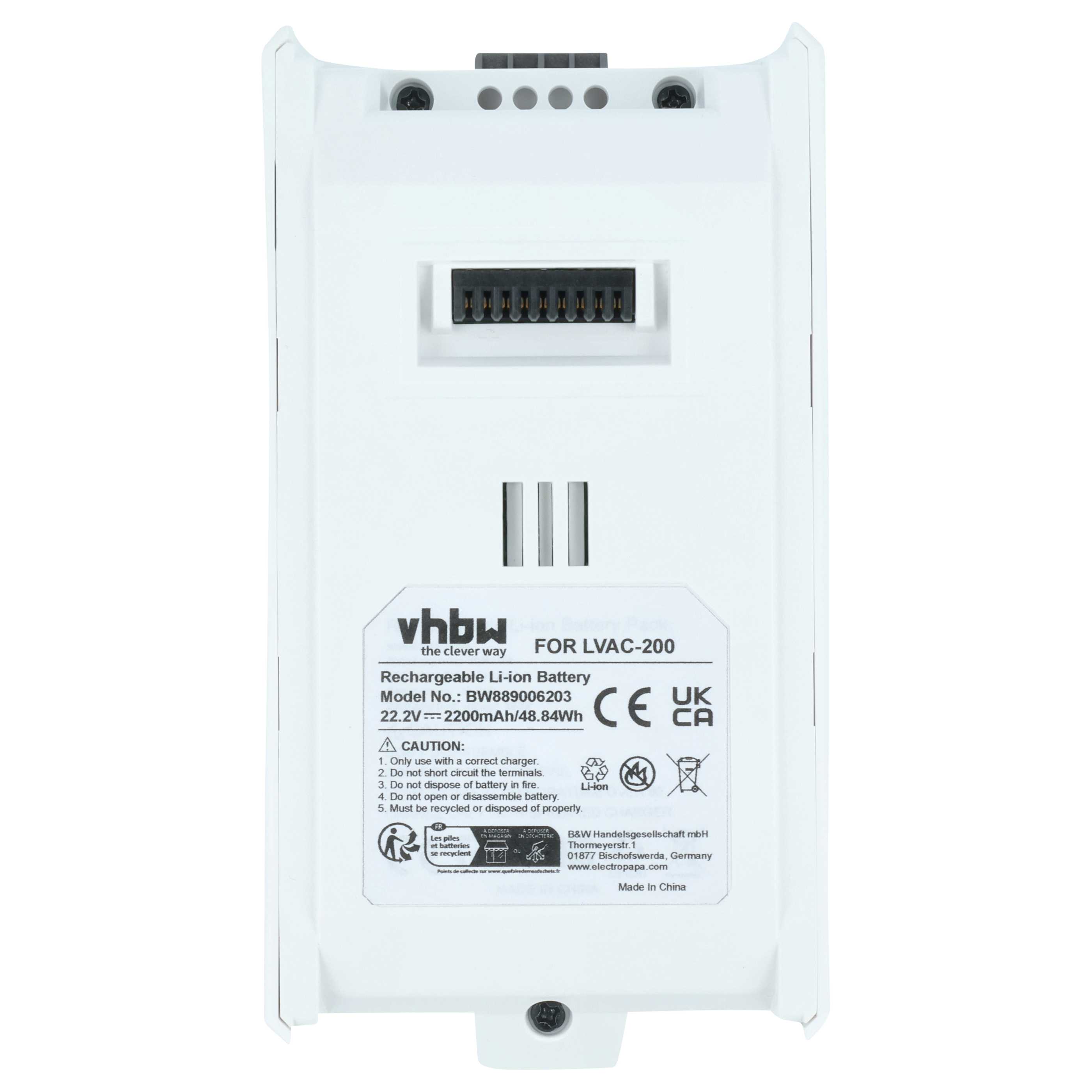 Battery replaces Levoit LSV-V201B-WUS for Levoit 2200mAh, 22.2V, Li-Ion