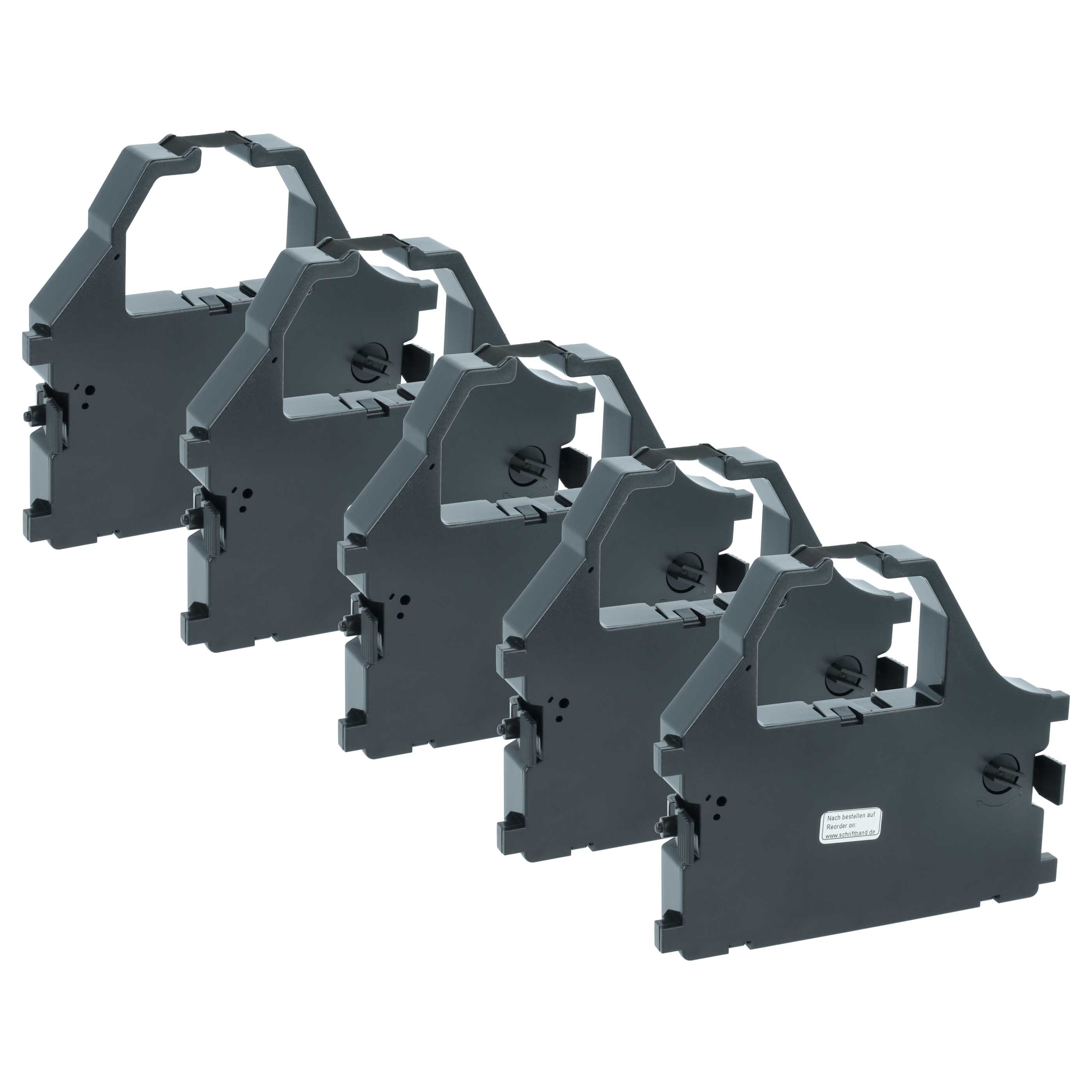 5x Ink Ribbon replaces Star Micronics Gr. 691 for ESCOM Dot Matrix, Receipt Printer etc. - Black