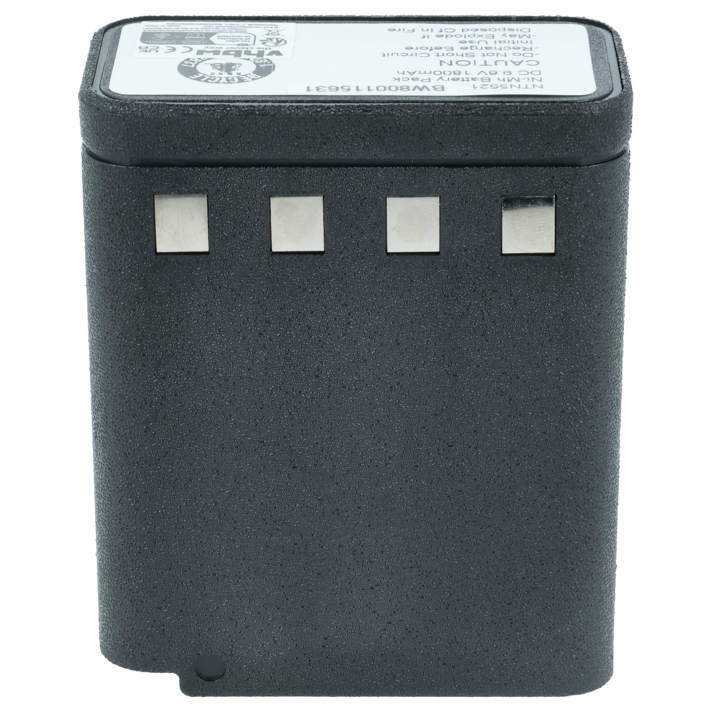 Radio 2x Battery replaces Bullard BU32H1-A, BNH-5447TIC - 1800 mAh 9.6 V NiMH