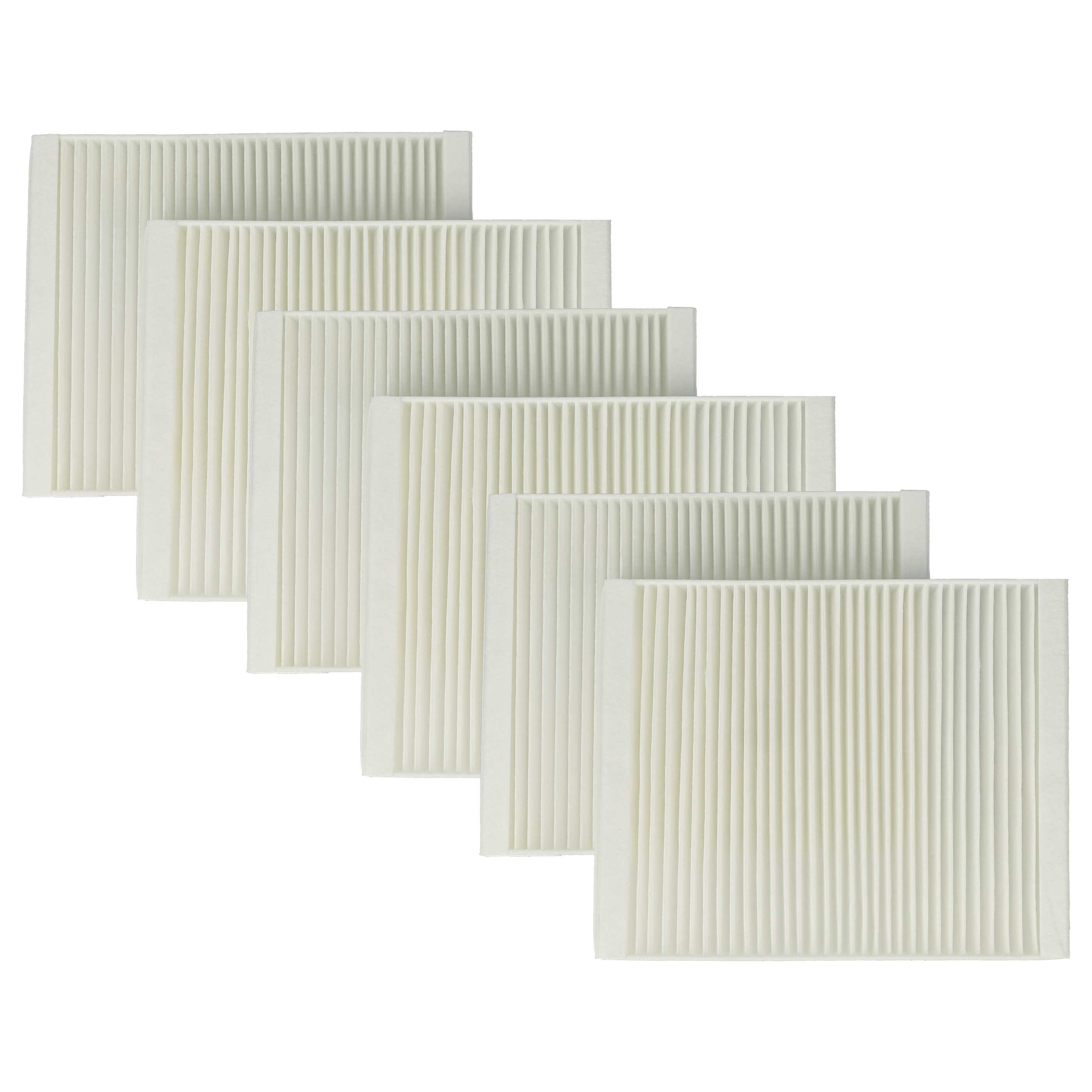 6x Filter als Ersatz für Lunos 040109, 040 109 für Lunos Lüfter - Filterklasse M5, weiß