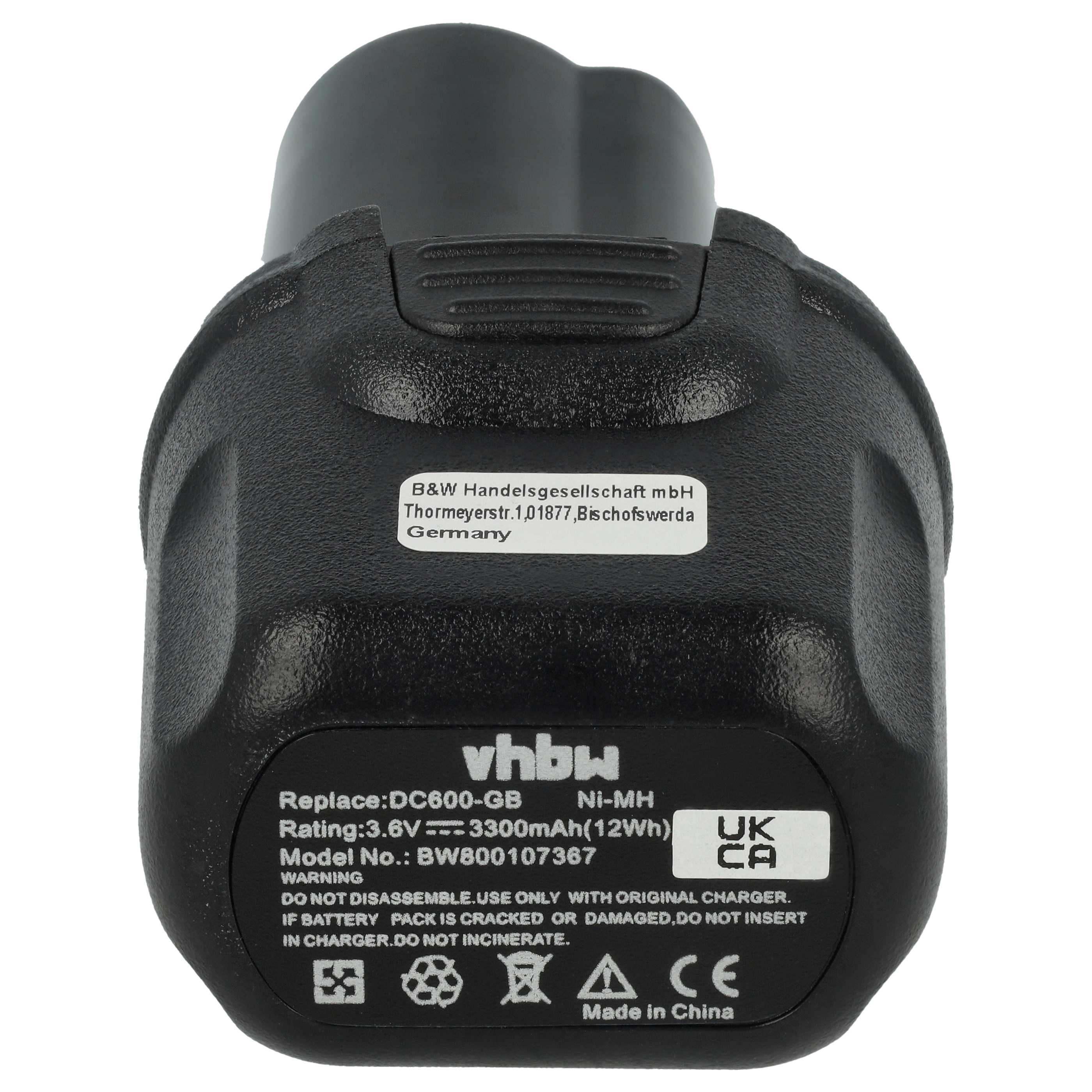 Batteria sostituisce Dewalt DE9054-XJ, DE9054 per attrezzo - 3,3Ah 3,6V NiMH