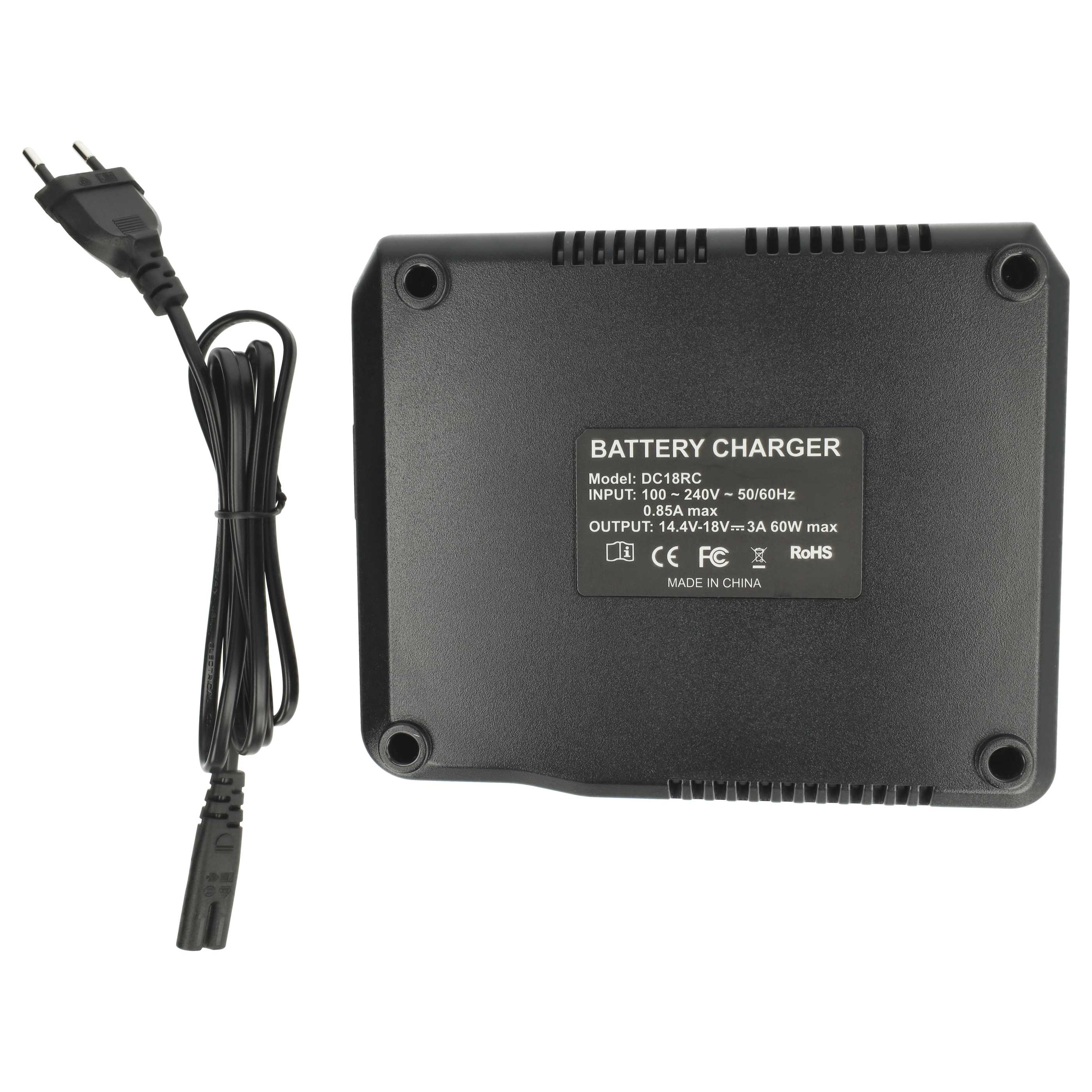 Charger replaces Makita DC18RC, DC18SD, DC18 for Dolmar Power Tool Batteries etc. Li-Ion 14.4 V / 18 V