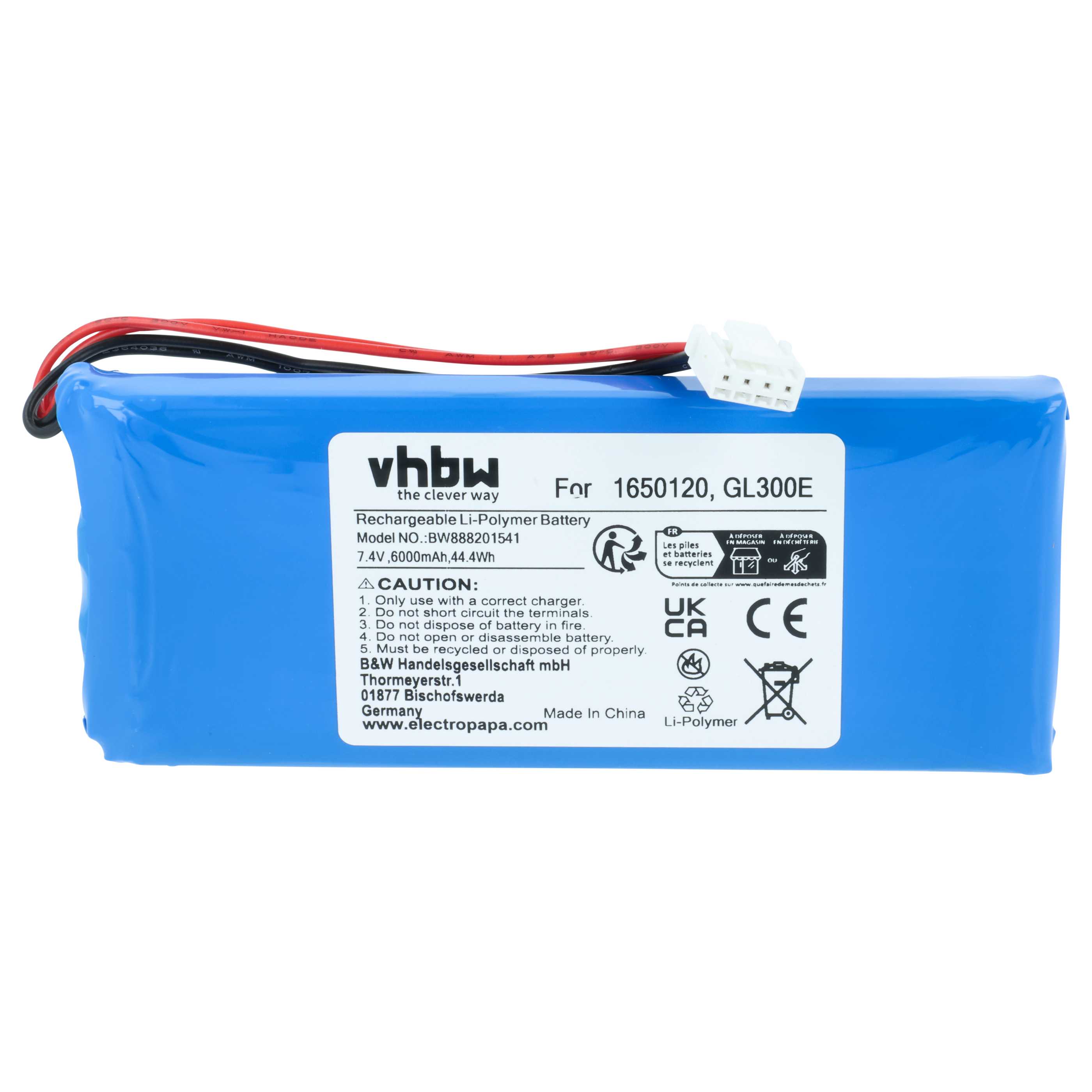 Batteria per controller drone, telecomando sostituisce DJI 1650120 - 6000mAh 7,4V Li-Poly