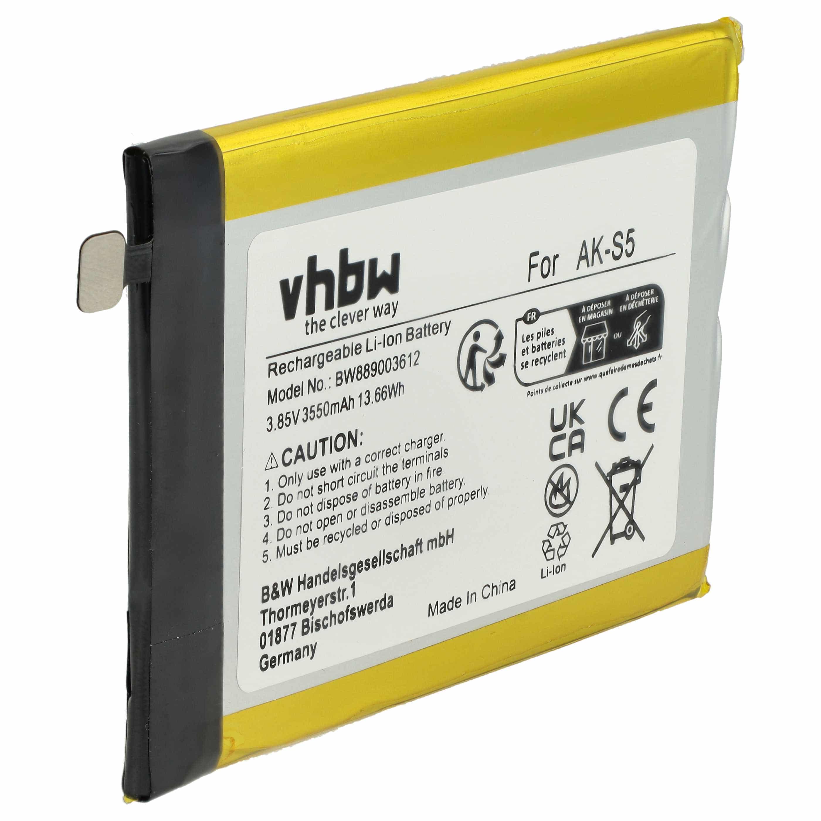 Akumulator do telefonu dla seniora zamiennik Emporia AK-S5, AK-S5-BC - 3550 mAh 3,85 V Li-Ion