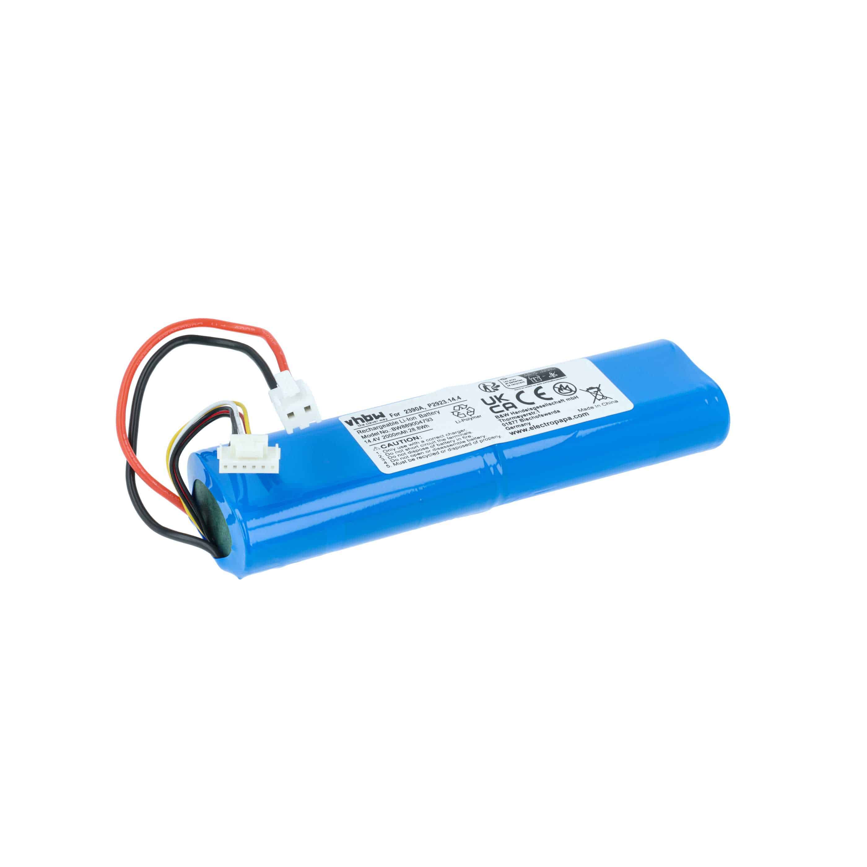Battery replaces Bissel FOKZS900001R, P2923, P2923.14.4, 1627654, EAG101700JK8 for Bissell 2000mAh, 14.4V, Li-Ion