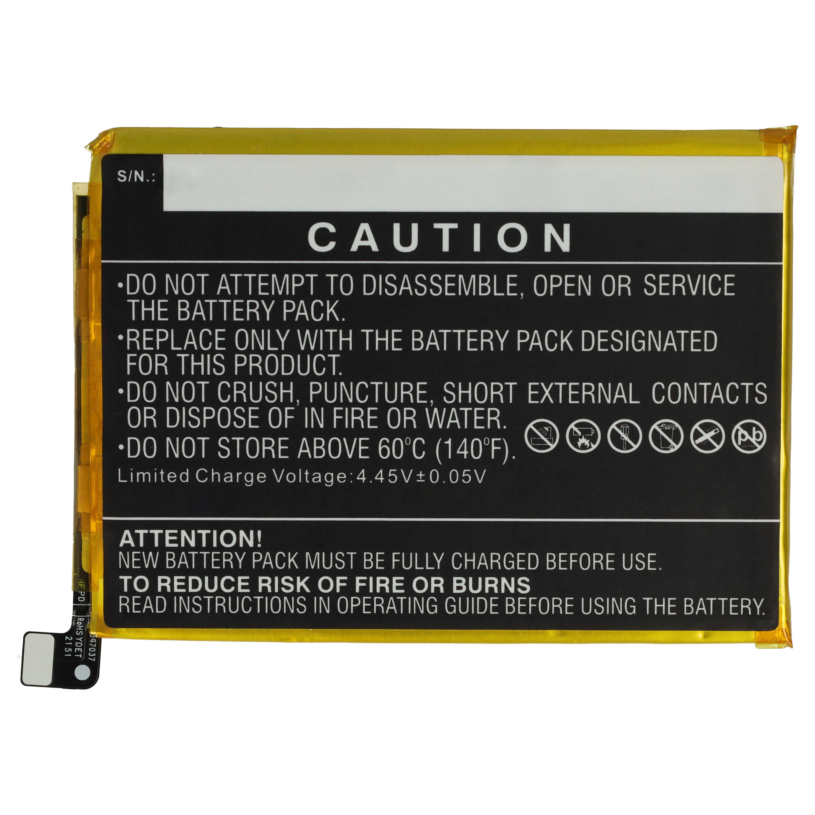 Batteria sostituisce Motorola NH50, SB18D45495 per cellulare Motorola - 4800mAh 3,87V Li-Poly