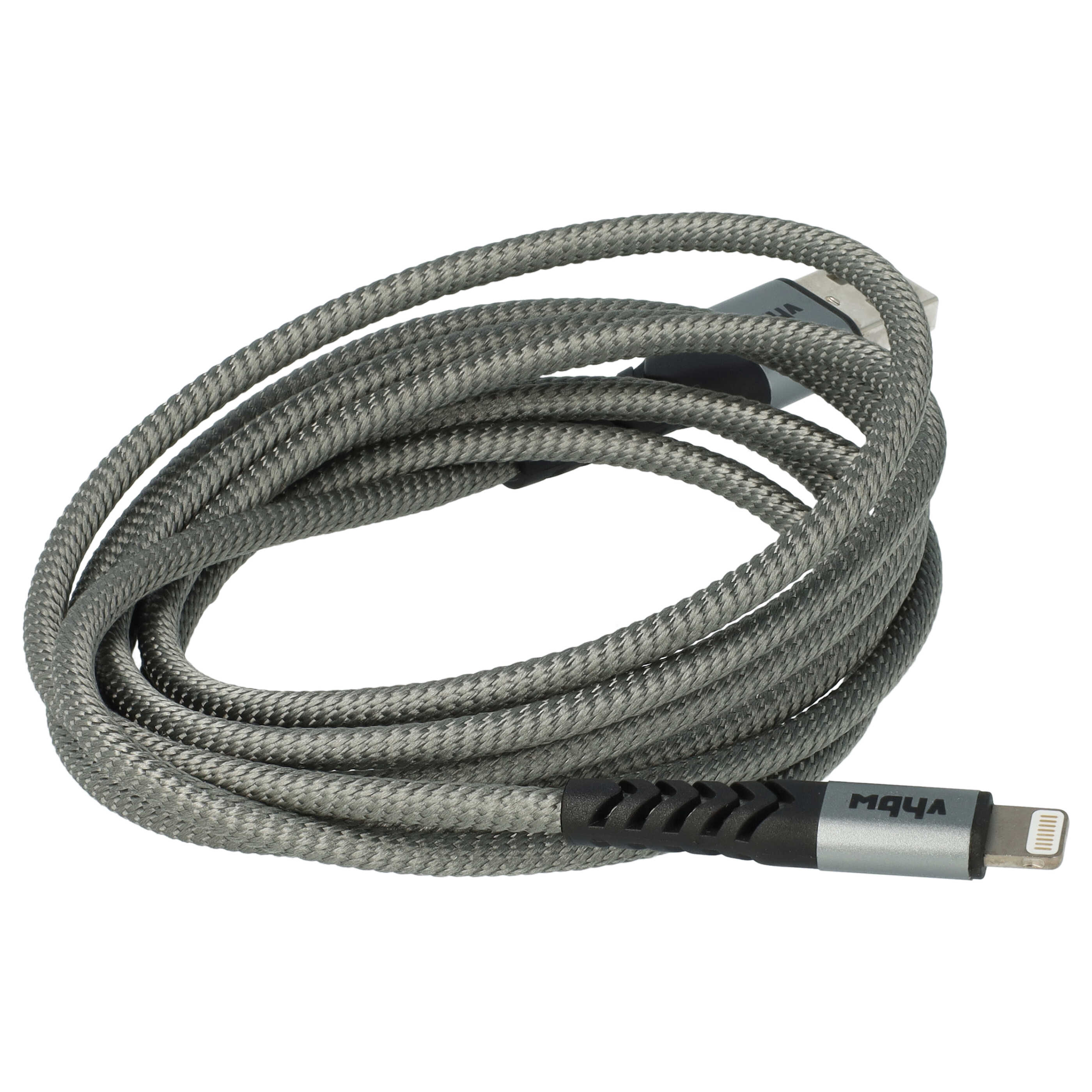 3x Lightning Kabel auf USB A passend für Apple AirPods Apple iOS Geräte - Schwarz Grau, 180cm