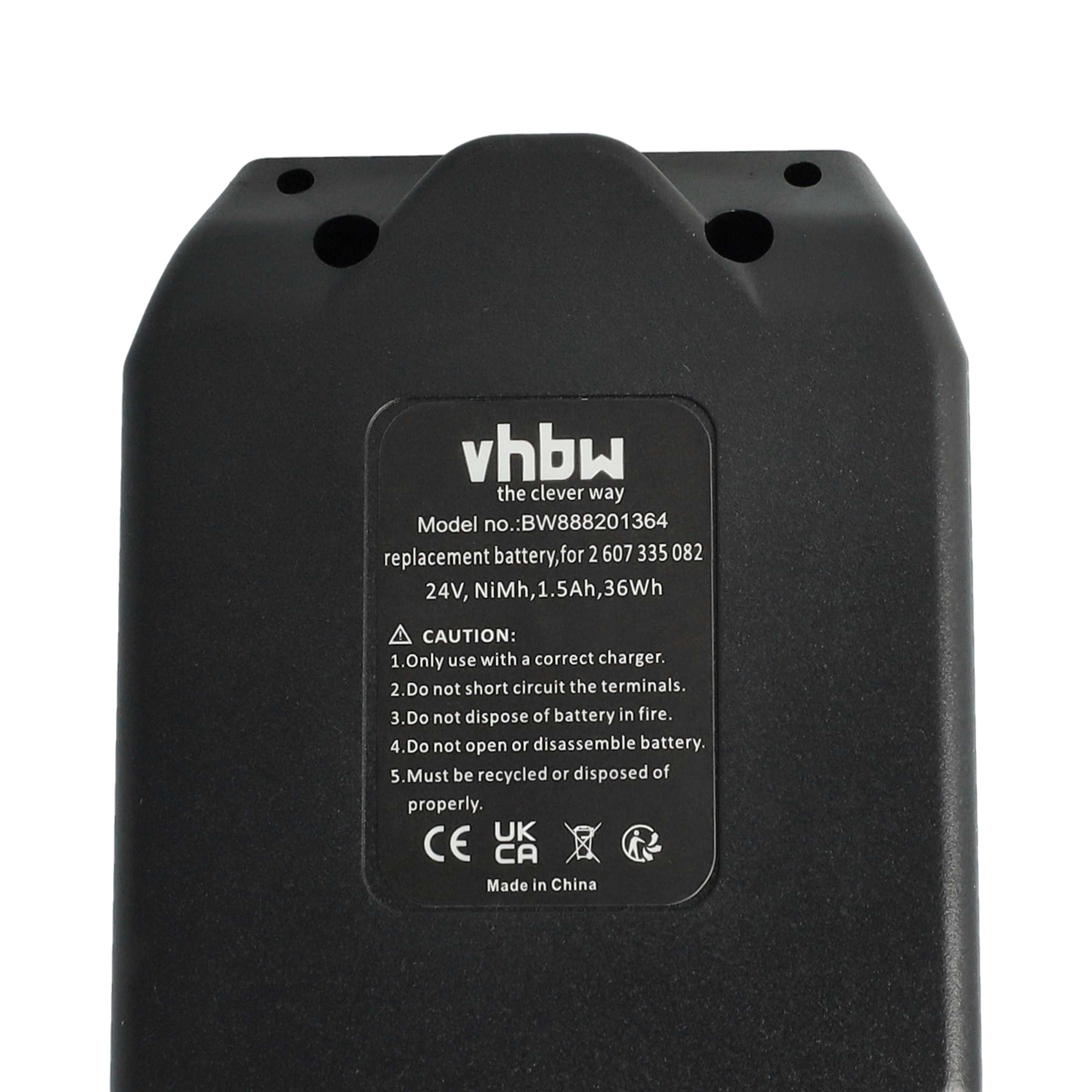 Battery replaces Bosch 2 607 335 082, 1617334082, 2607335082 Electric Power Tool - 1500 mAh, 24 V, NiMH