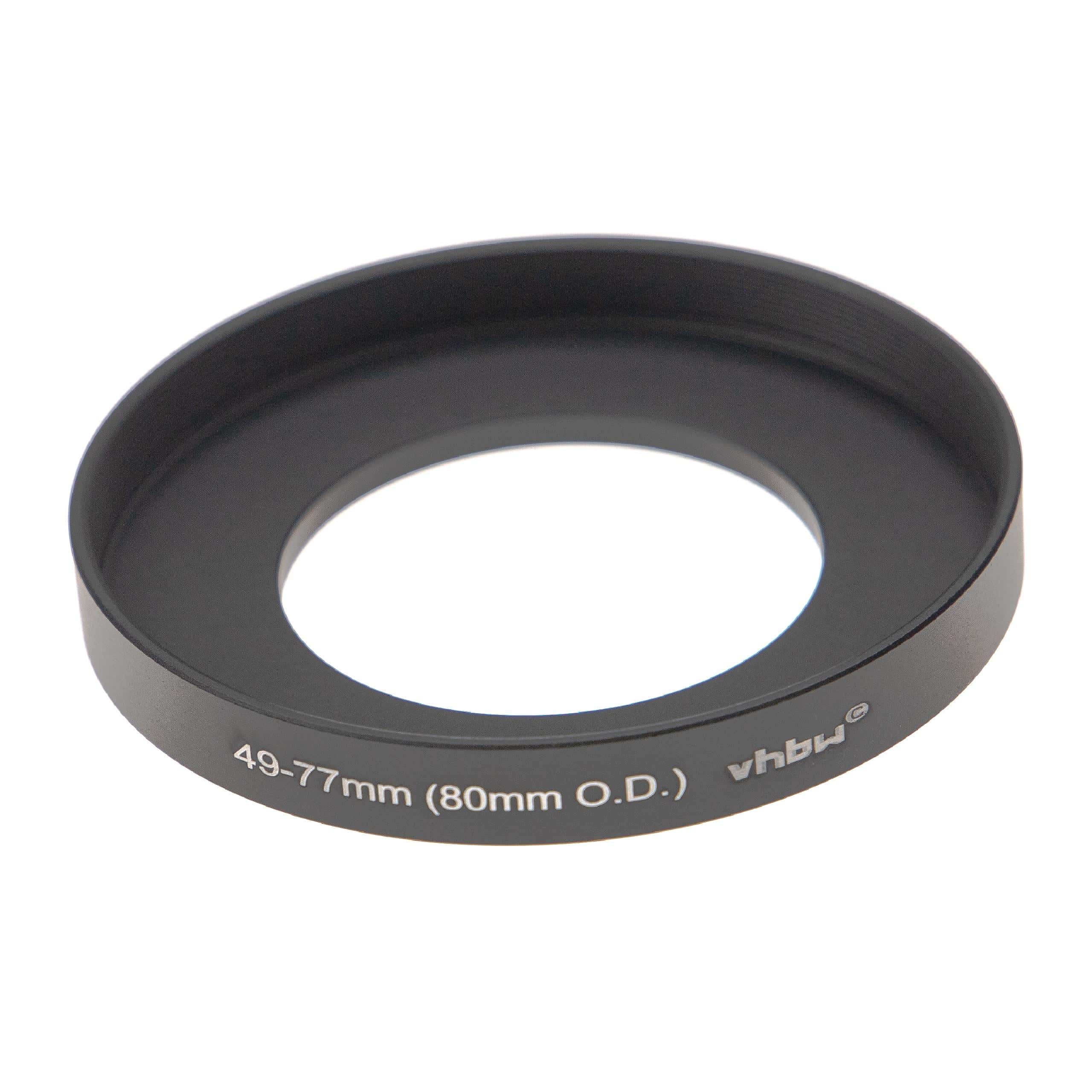 Step-Up Ring Adapter of 49 mm to 77 mm for matte box 80 mm O.D. - Filter Adapter
