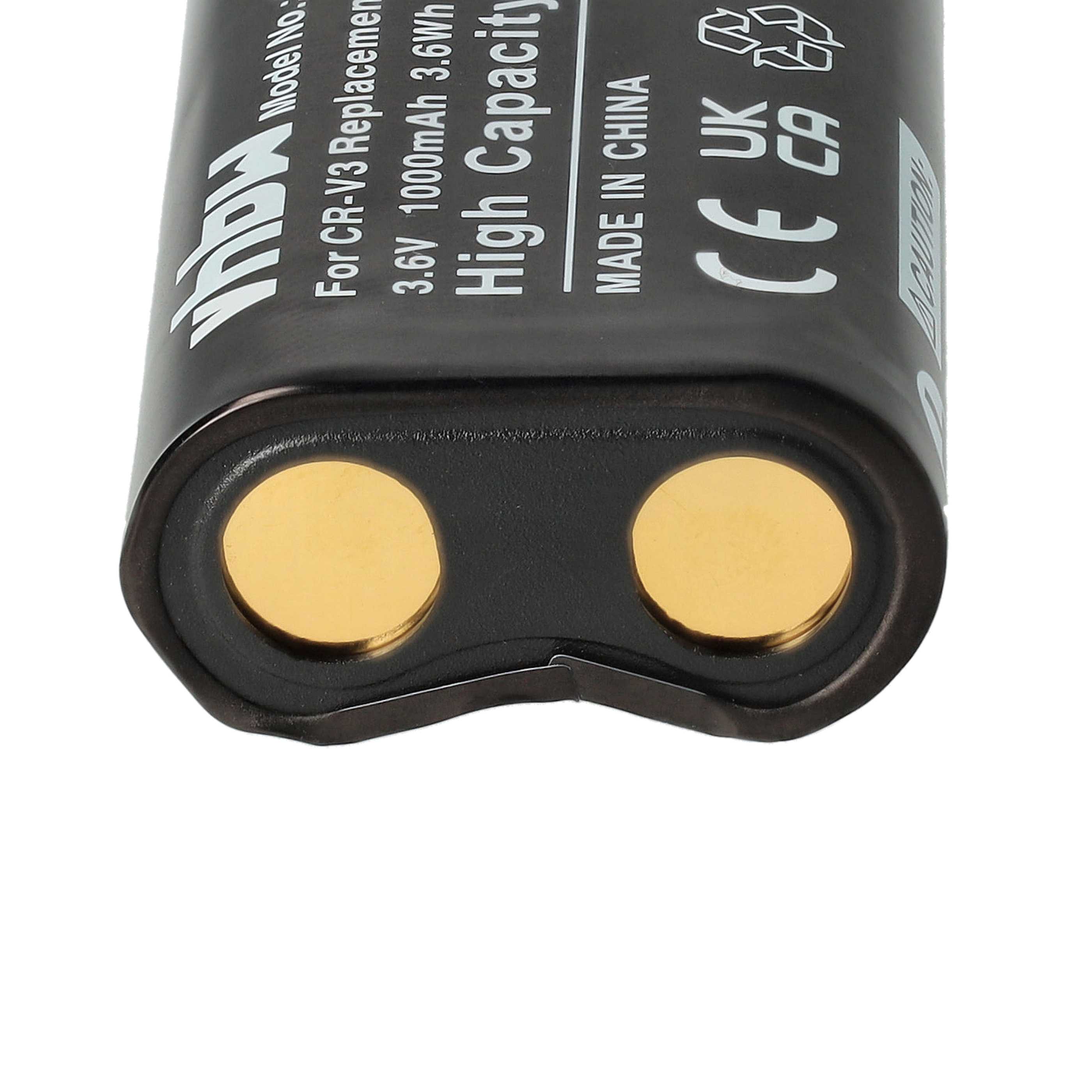 Kamera-Akku als Ersatz für RV3, RCR-V3, LB01, LB-01, CR-V3P, CR-V3 - 1000mAh 3,6V Li-Ion