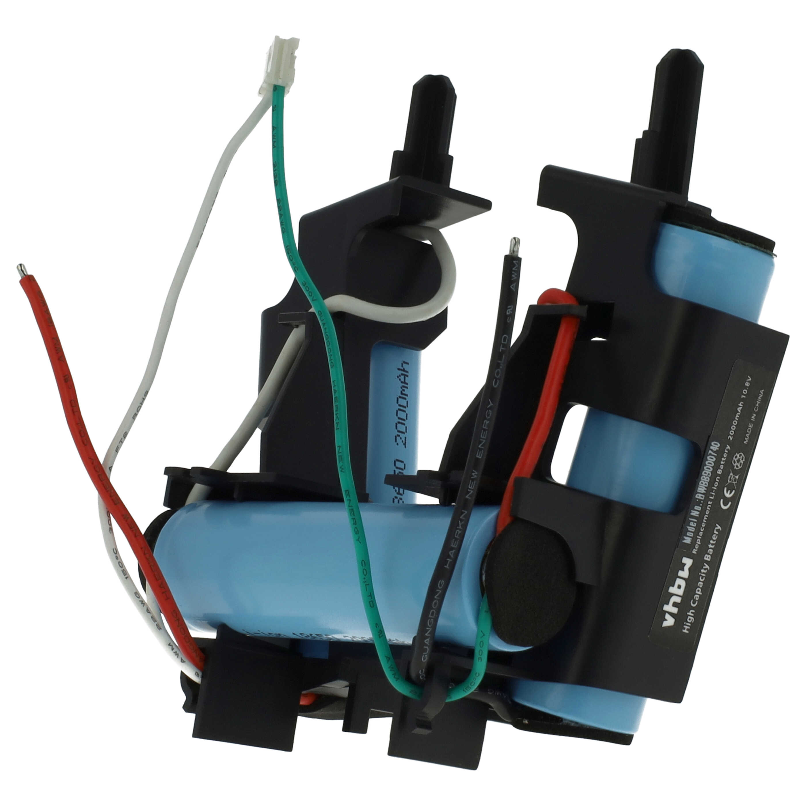 Batería reemplaza AEG 140127175457 para aspiradora Electrolux - 2000 mAh 10,8 V Li-Ion negro / azul