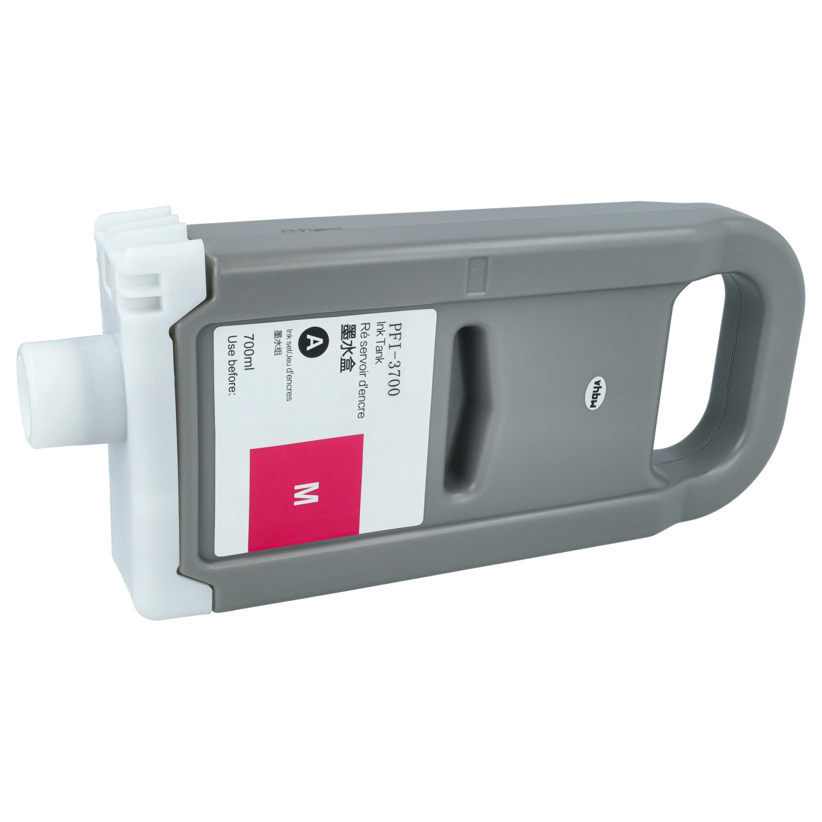 Ink Cartridge as Exchange for Canon PFI-3700 M for Canon Printer - Magenta 700 ml