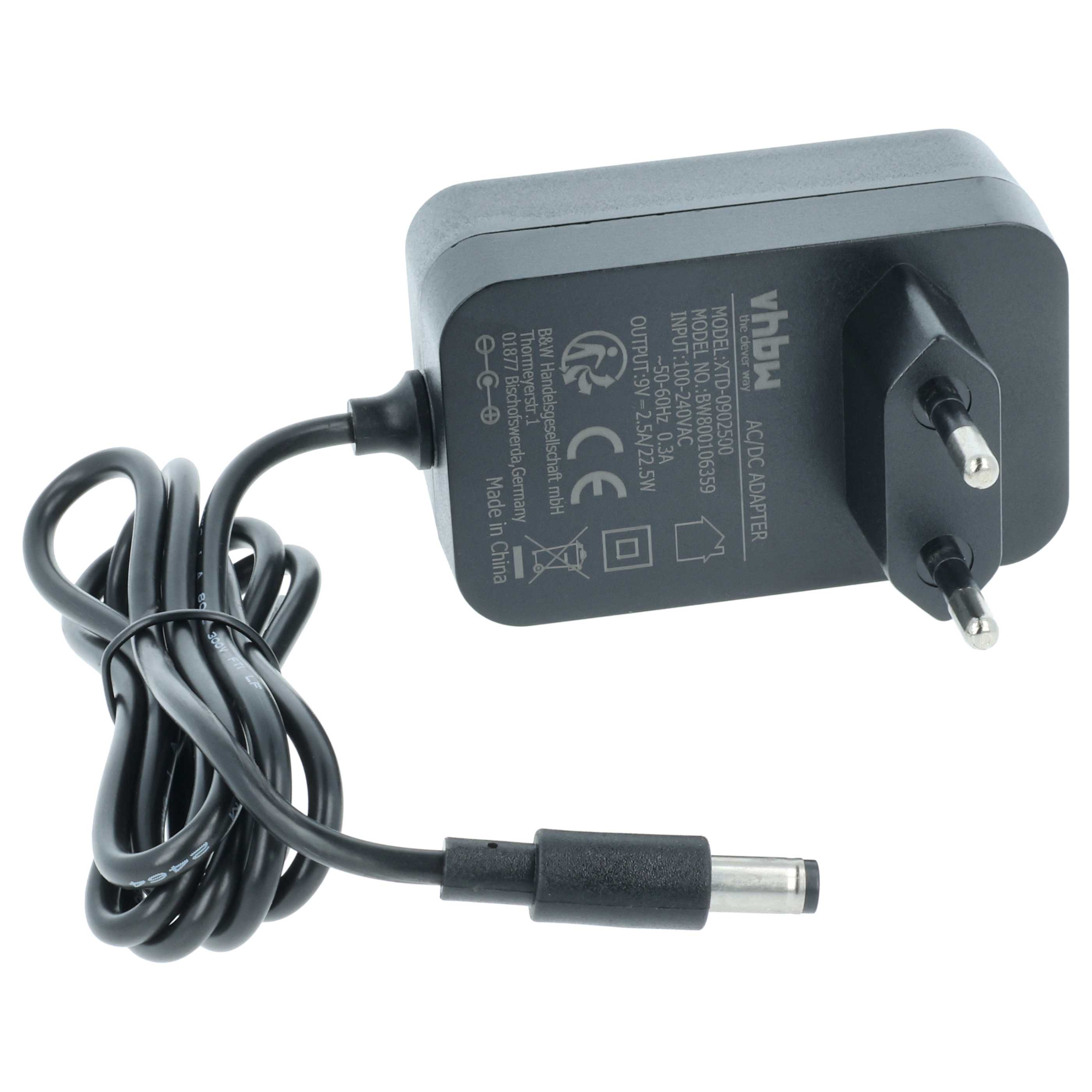 Mains Power Adapter replaces SAW24-090-2500 for Idena Electric Device etc. - 9.3 cm