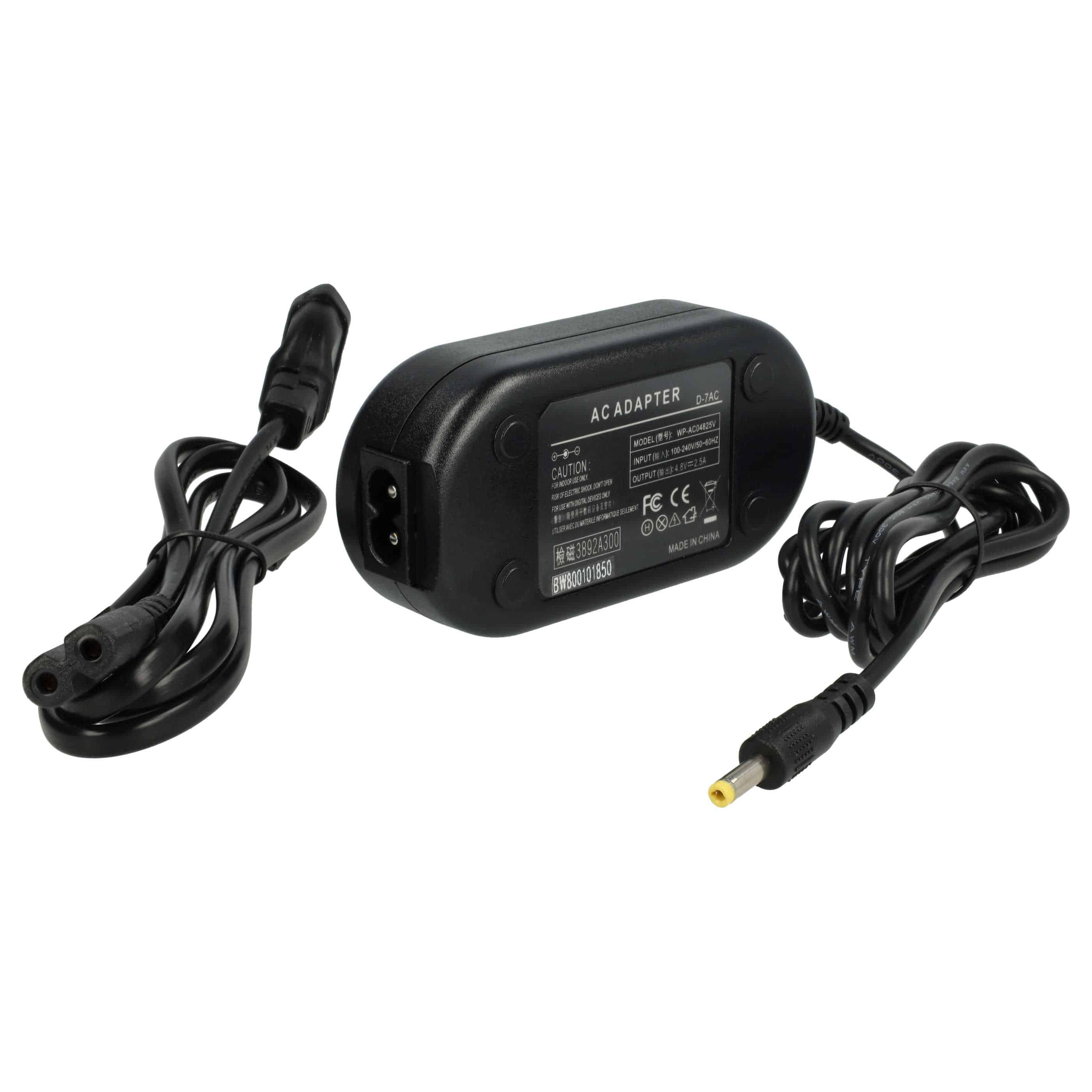 Power Supply replaces D-7AC D-7AG D-7AU for Camera - 2 m, 4.8 V 2.0 A