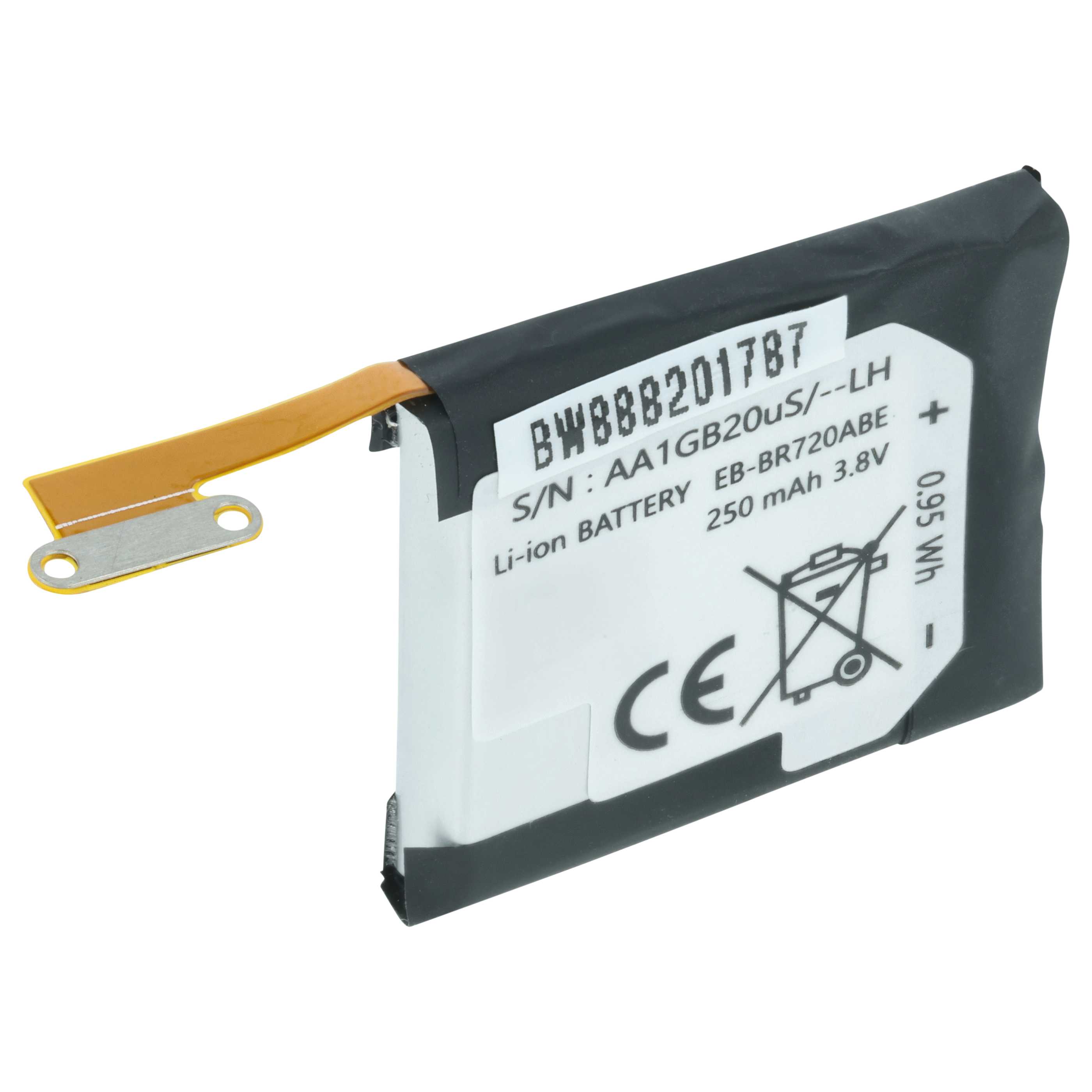 Smartwatch Battery replaces Samsung EB-BR720ABE - 250 mAh 3.7 V Li-polymer
