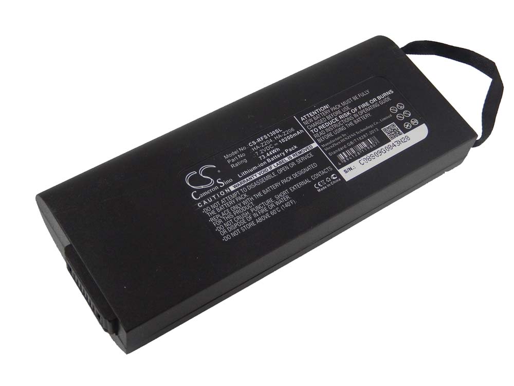 Batterie remplace Rohde & Schwarz 1309.6123.00, 1309.6130.00 pour outil de mesure - 10200mAh 7,2V Li-ion