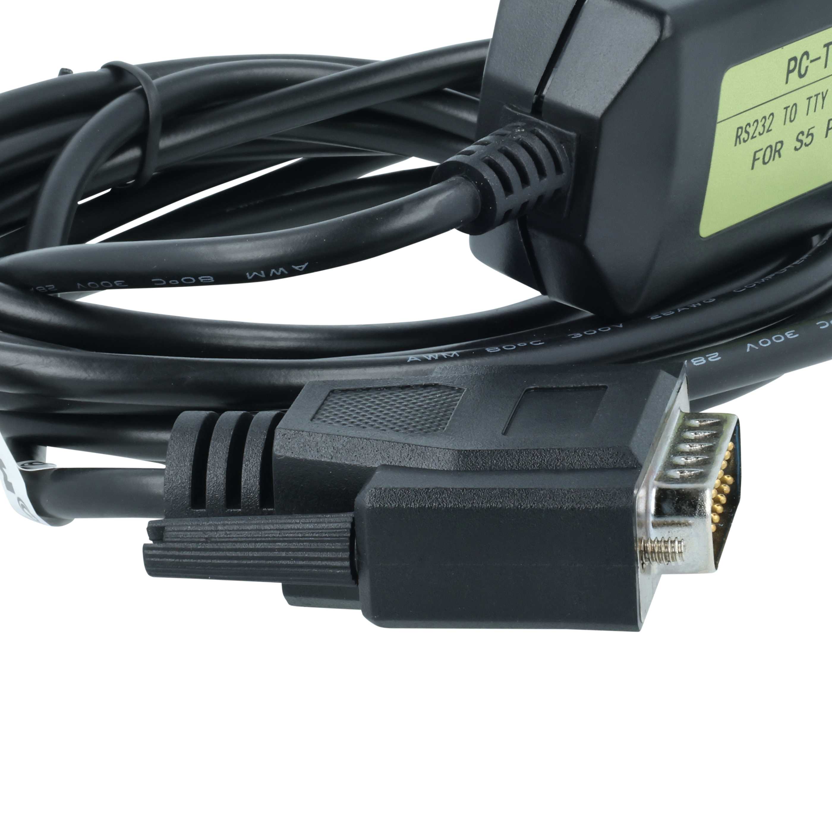 Programmierkabel RS-232 passend für Siemens Simatic S5 100U Peripheriegerät - Adapter 14,2cm Schwarz