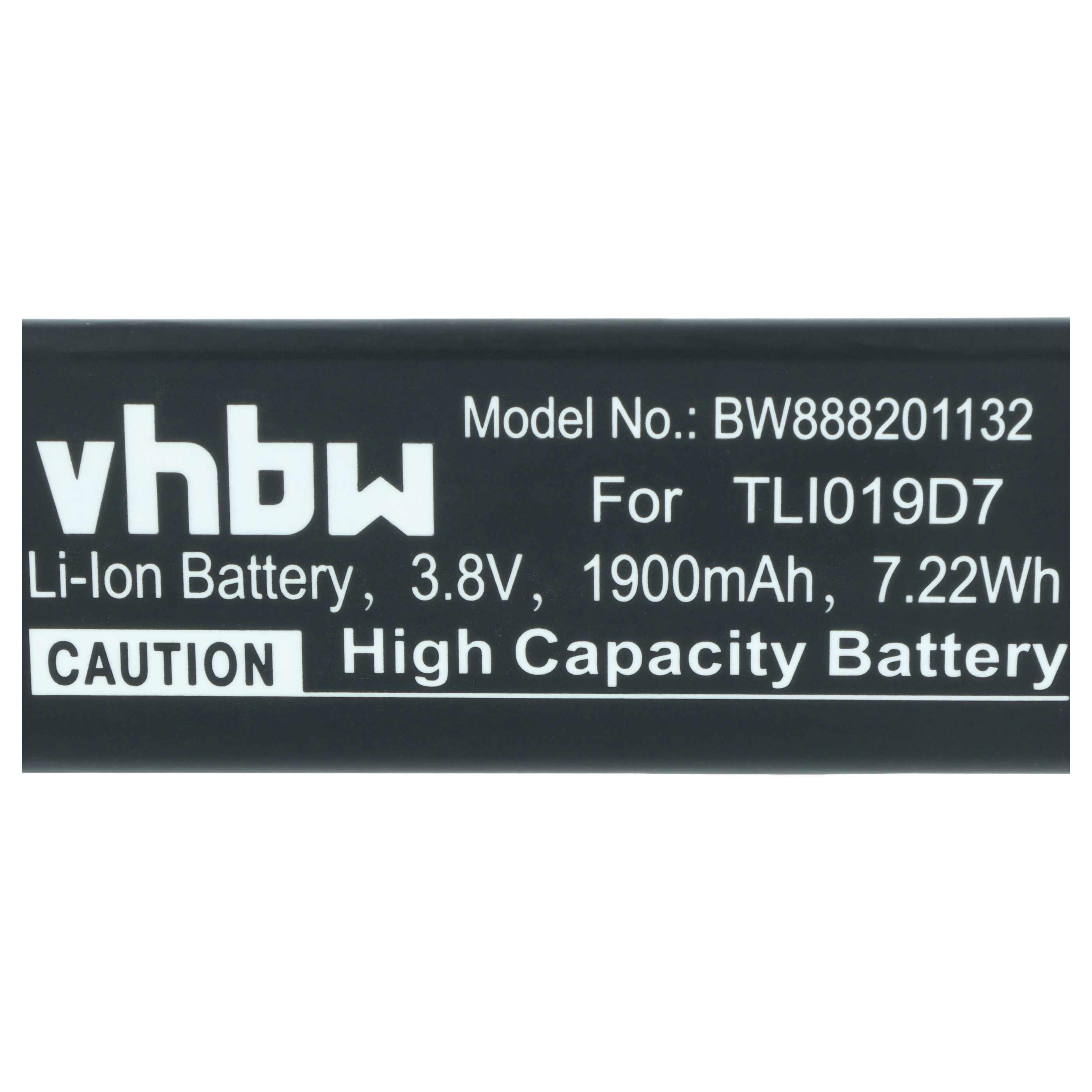 Batteria per cellulare Vodafone,, Telstra, TCL, Alcatel - 1900mAh 3,8V Li-Ion 