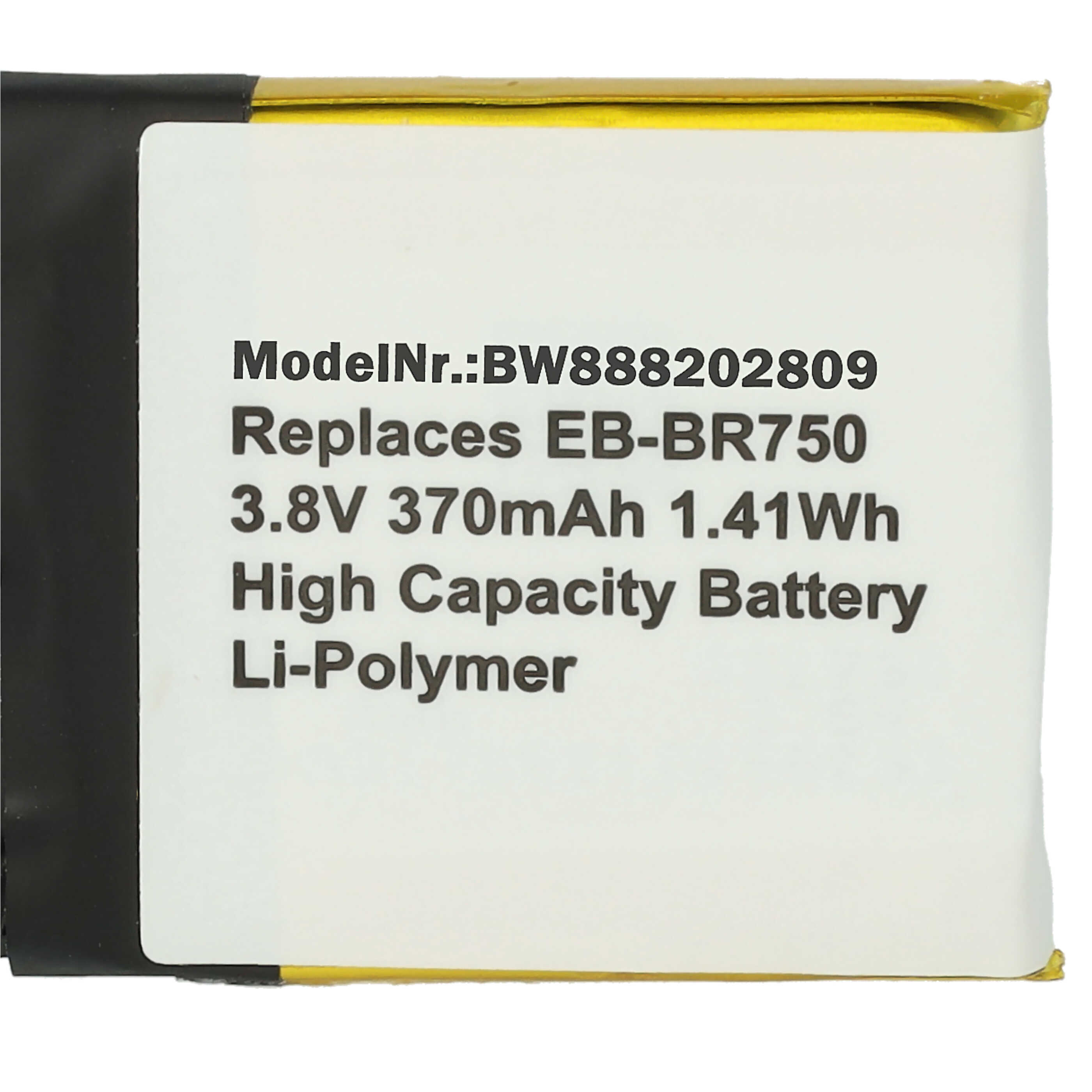 Smartwatch Battery replaces Samsung EB-BR750ABE, EB-BR750 - 370 mAh 3.8 V Li-polymer + Tools