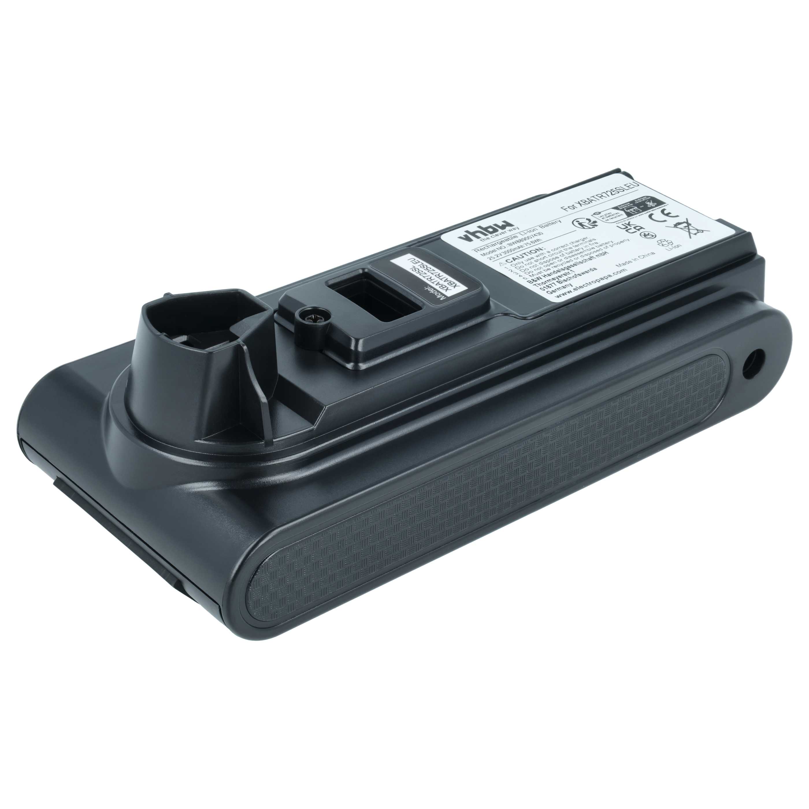 Battery replaces Shark XBATR725SLEU for Shark 3000mAh, 25.2V, Li-Ion