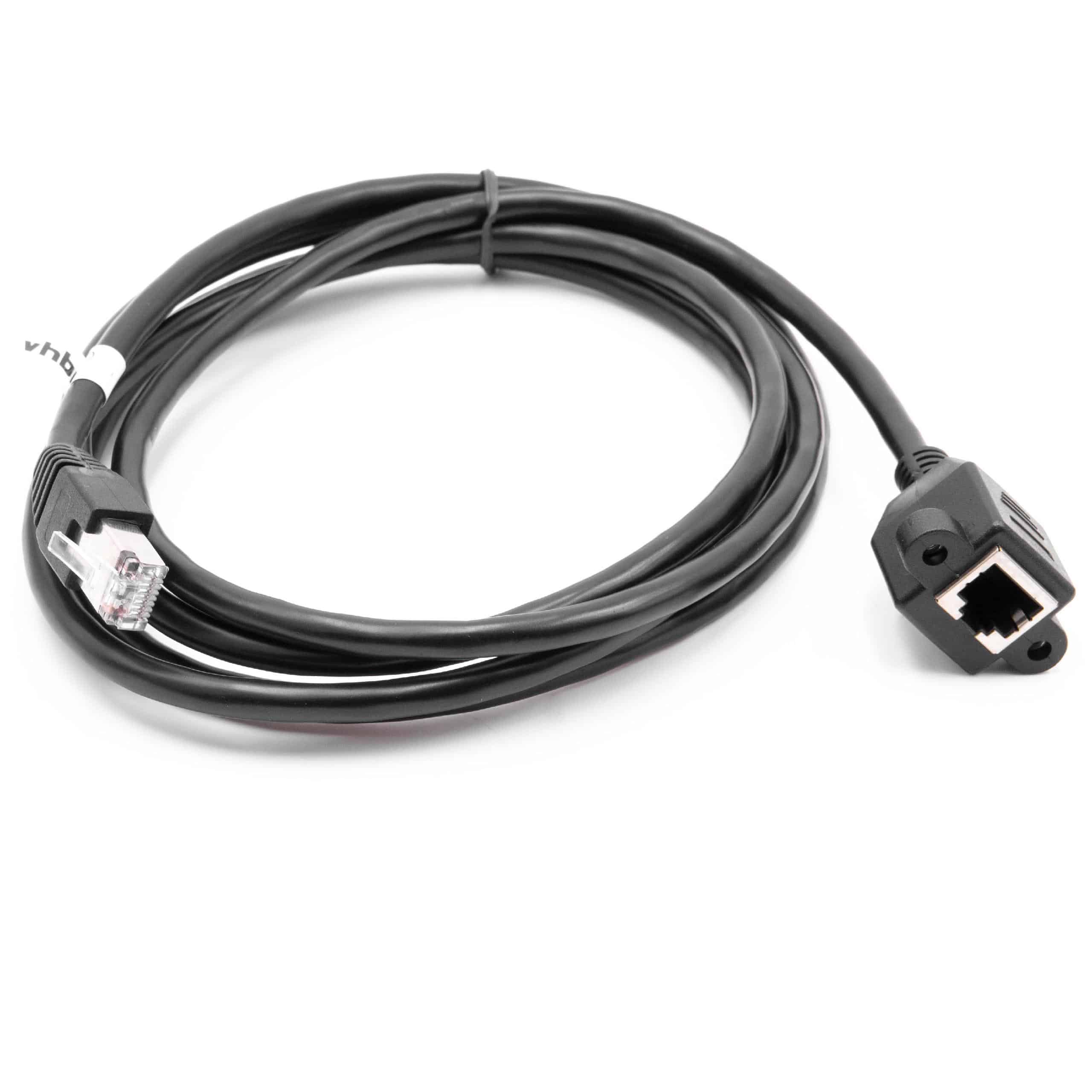 Cable de extensión Cat6, RJ45 (m) a RJ45 (h) - Cable Ethernet LAN con conector RJ45 incorporado, 2 m