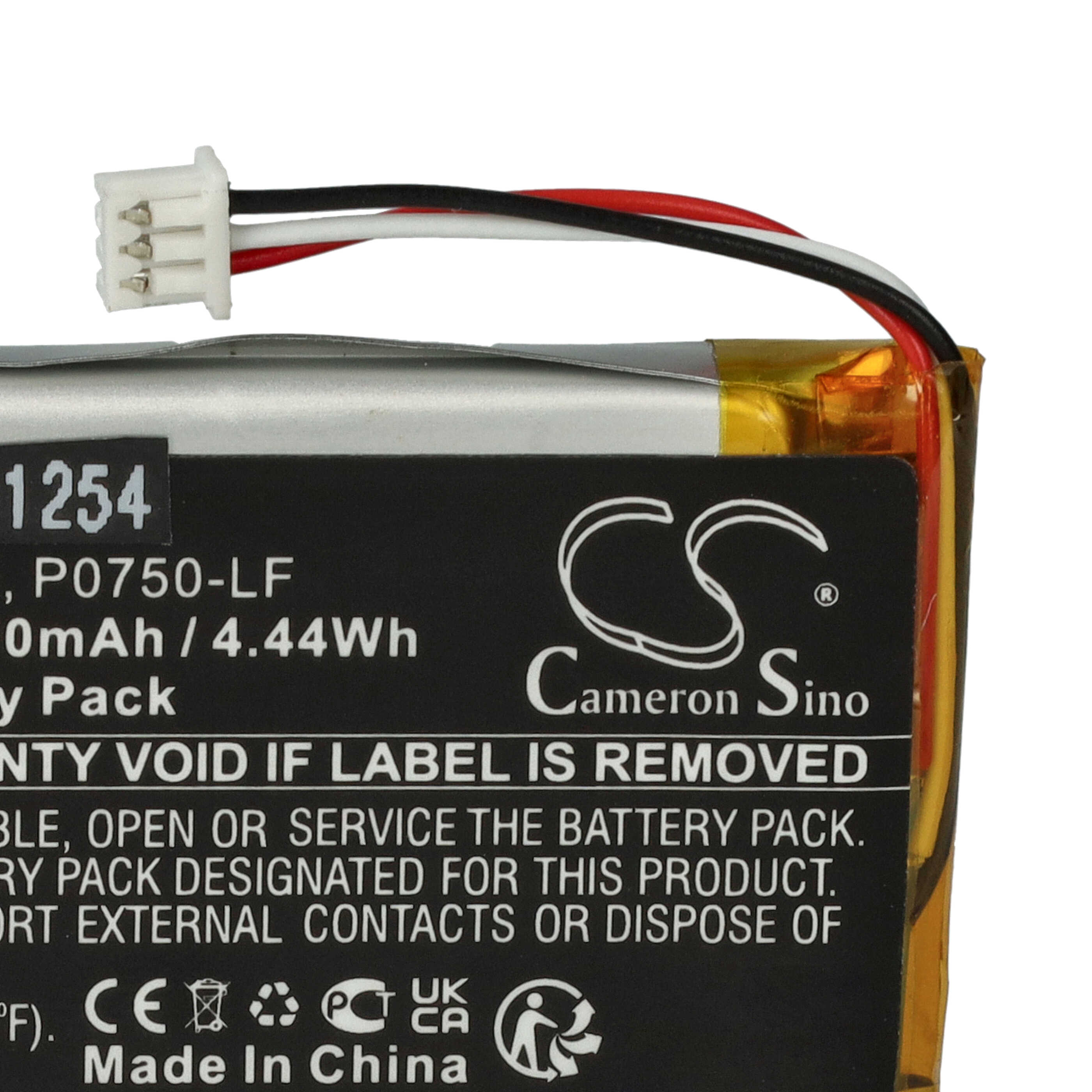 Chipkartenleser-Akku als Ersatz für Ingenico 296203895AB, P0750-LF für Ingenico - 1200mAh 3,7V Li-Polymer