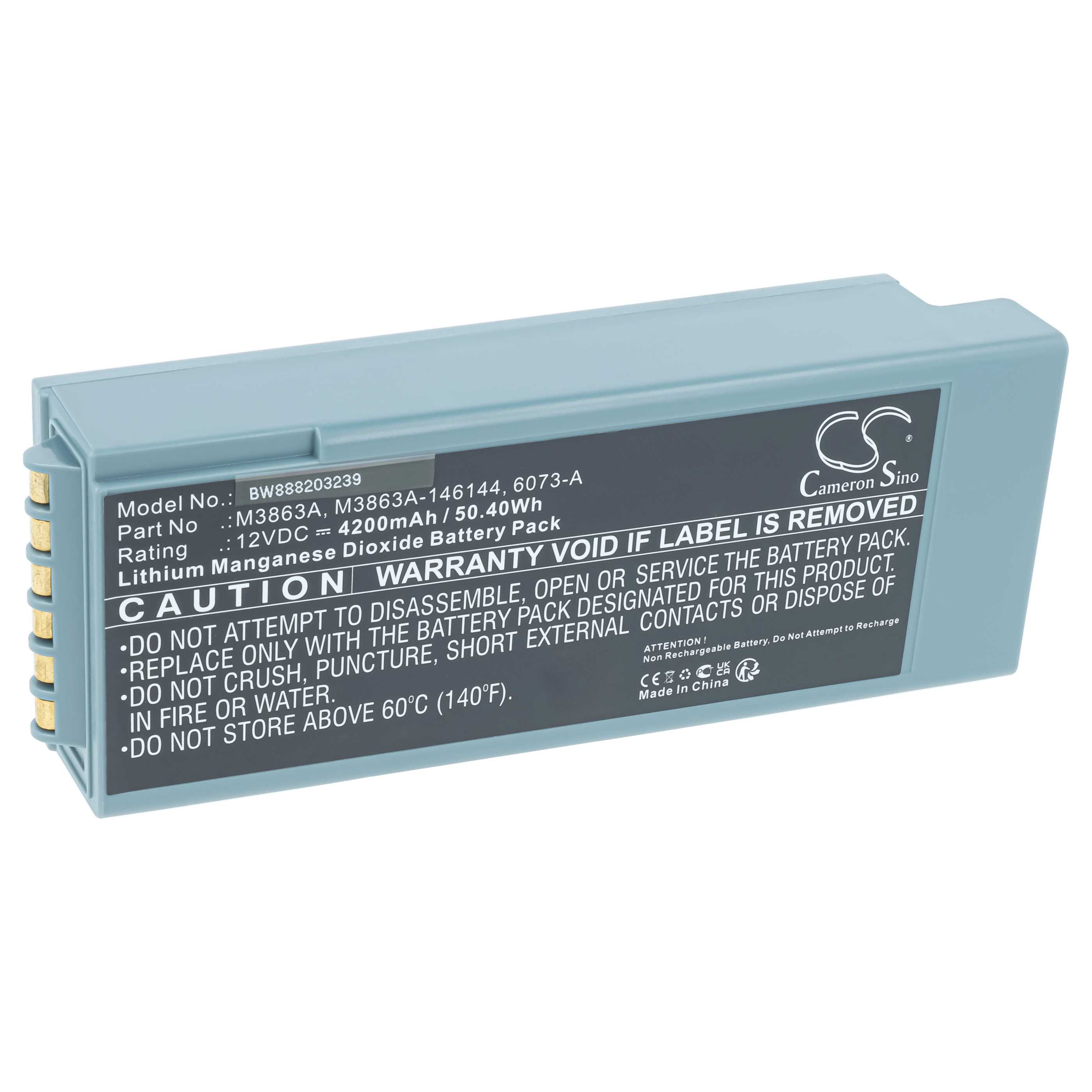 Batterie als Ersatz für Philips M3848A, M3860A, M3840A, M3841A, 6073-A für Philips - 4200mAh 12V Li-MnO2
