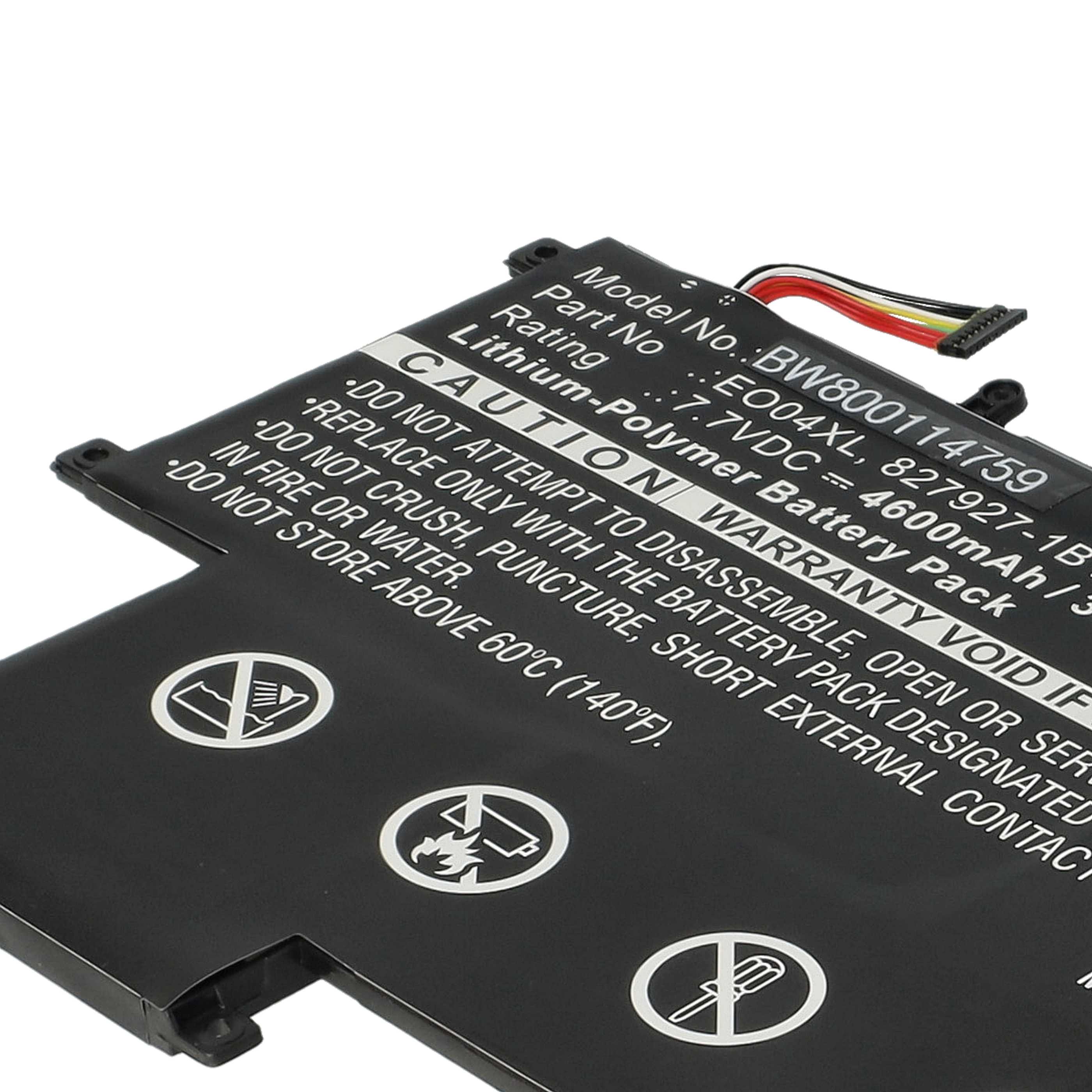 Akumulator do laptopa zamiennik HP 827927-1C1, 828226-005, 827927-1B1, E004XL - 4600 mAh 7,7 V LiPo, czarny