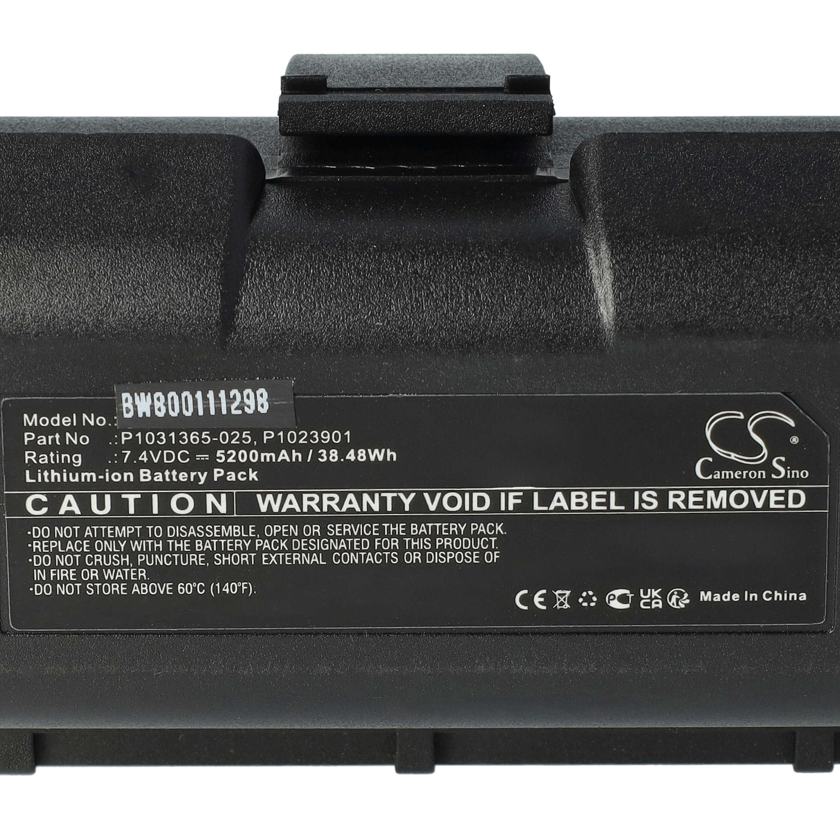Batteria per stampante sostituisce Zebra AT16004, BTRY-MPP-34MA1-01 Zebra - 5200mAh 7,4V Li-Ion