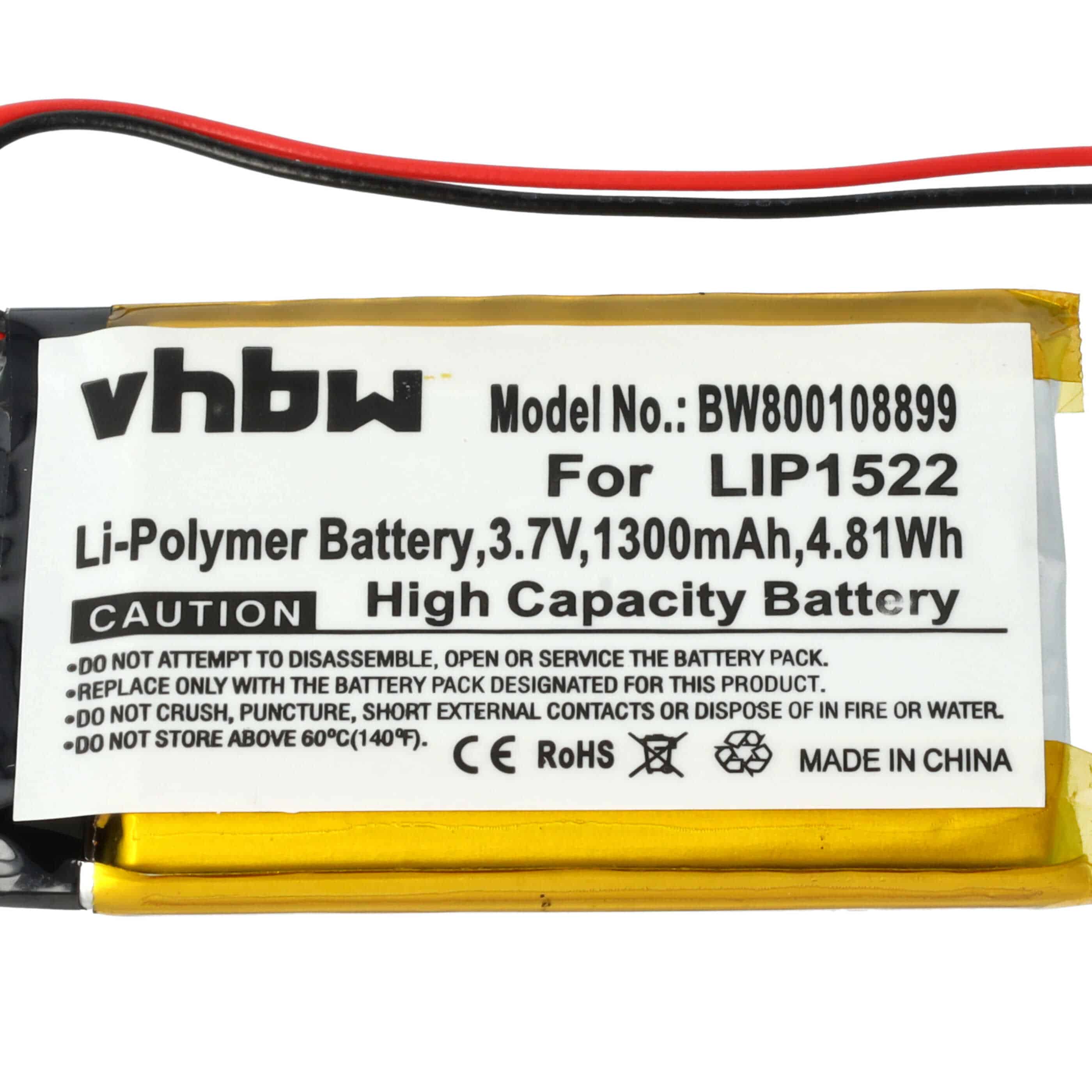 Gamer Joypad Battery Replacement for Sony LIP1522, KCR1410 - 1300mAh 3.7V Li-Ion