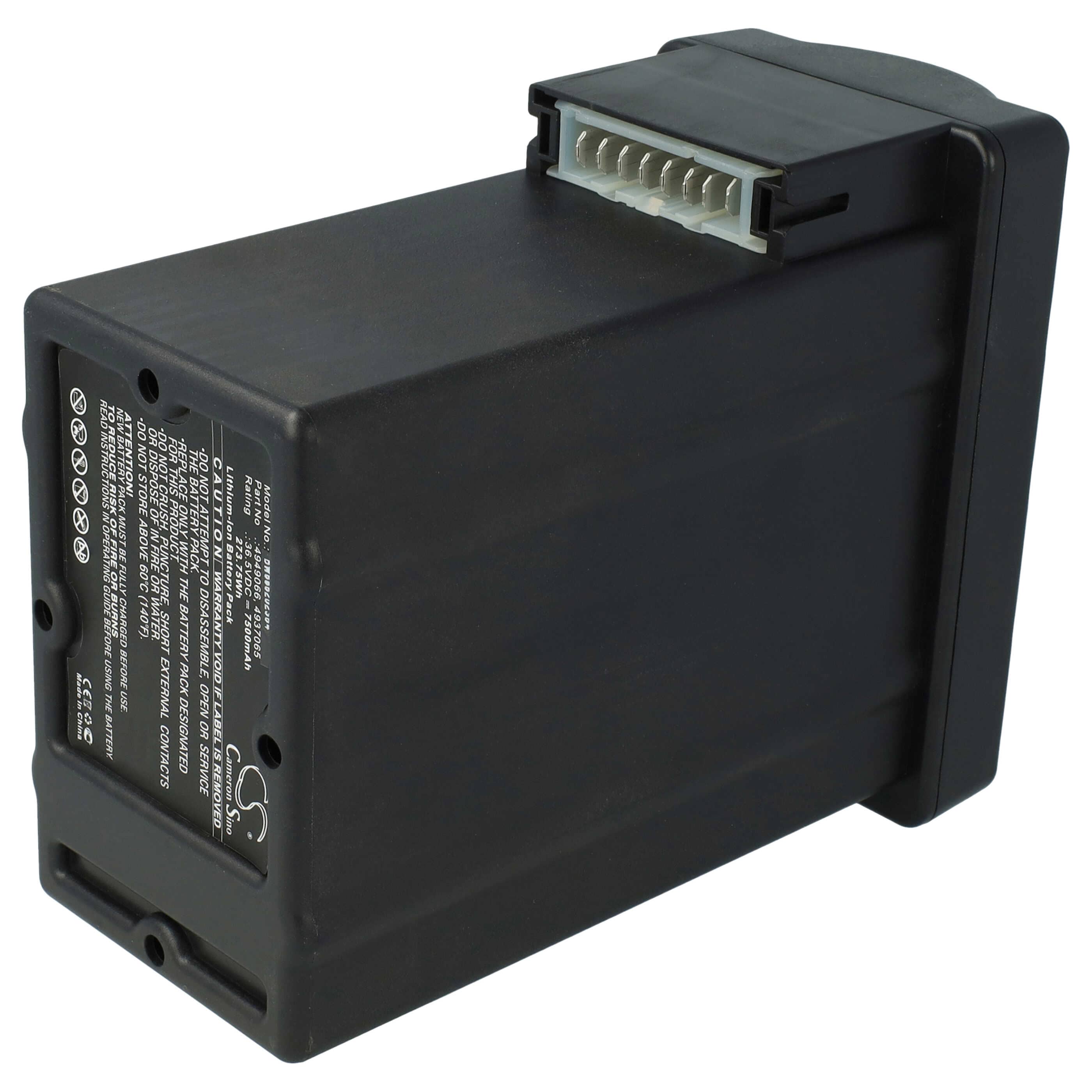 Lawnmower Battery Replacement for Wolf Garten PACK 1, 4949066, 4937065 - 7500mAh 36.5V Li-Ion, black