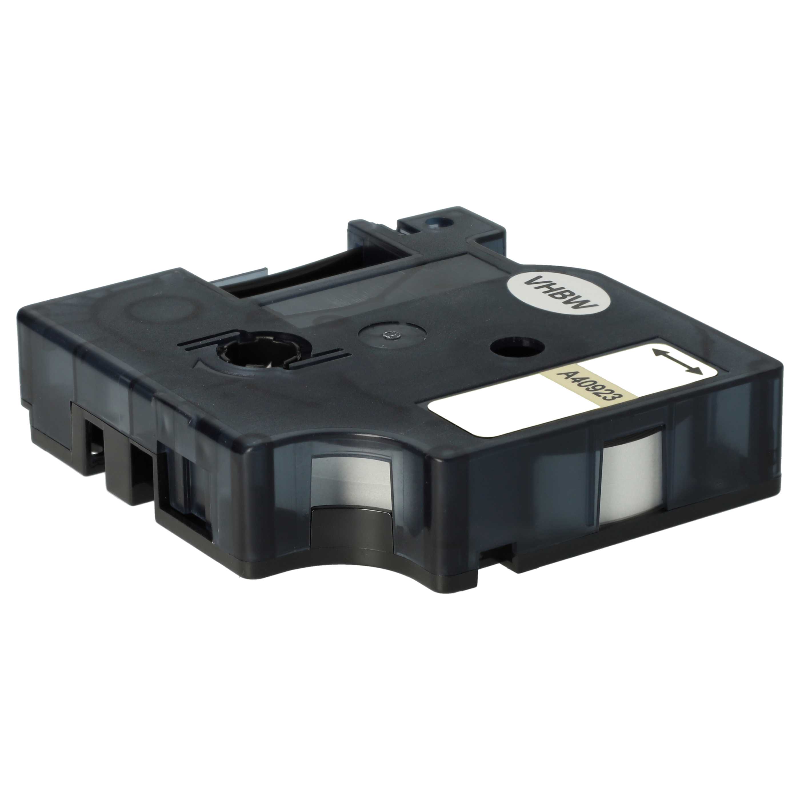 Label Tape replaces Dymo D1, 40923 - 9 mm Black to Gold