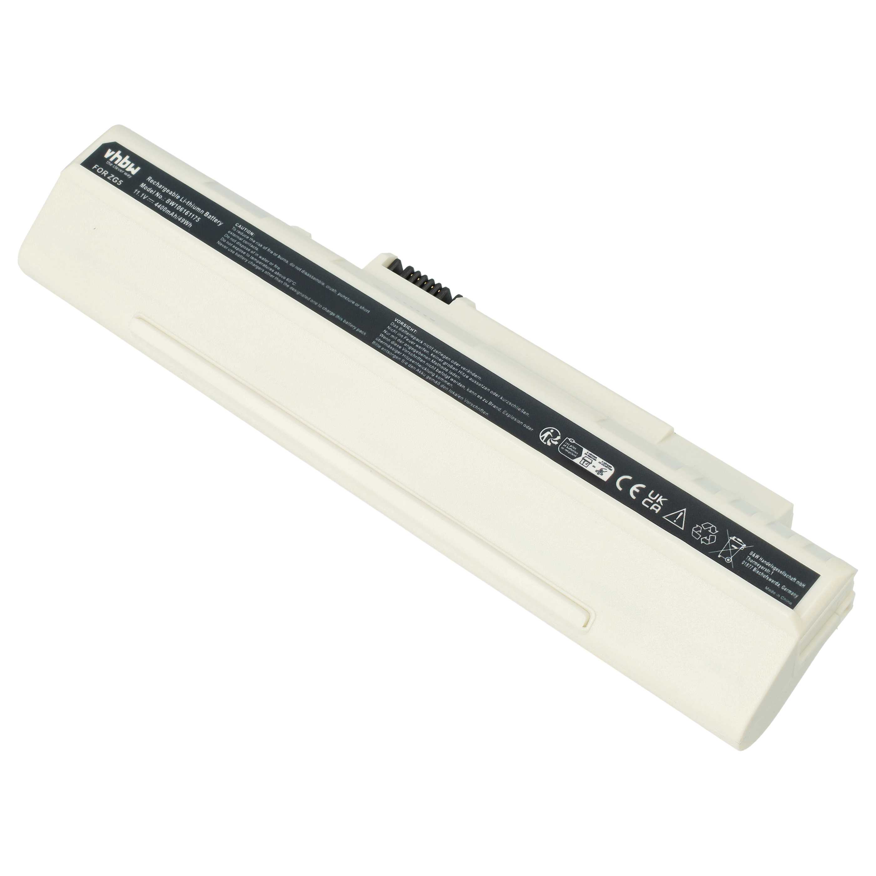 Akumulator do laptopa zamiennik Acer BT.00605.035, 934T2780F, BT.00607.039 - 4400 mAh 11,1 V Li-Ion, biały