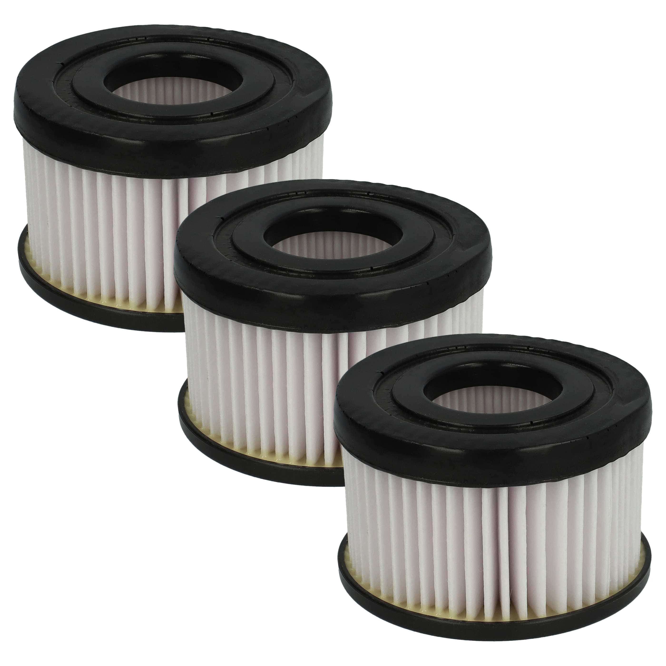 3x cartridge filter replaces Rowenta ZR009004, 3221614007446 for Rowenta Vacuum Cleaner, black / white